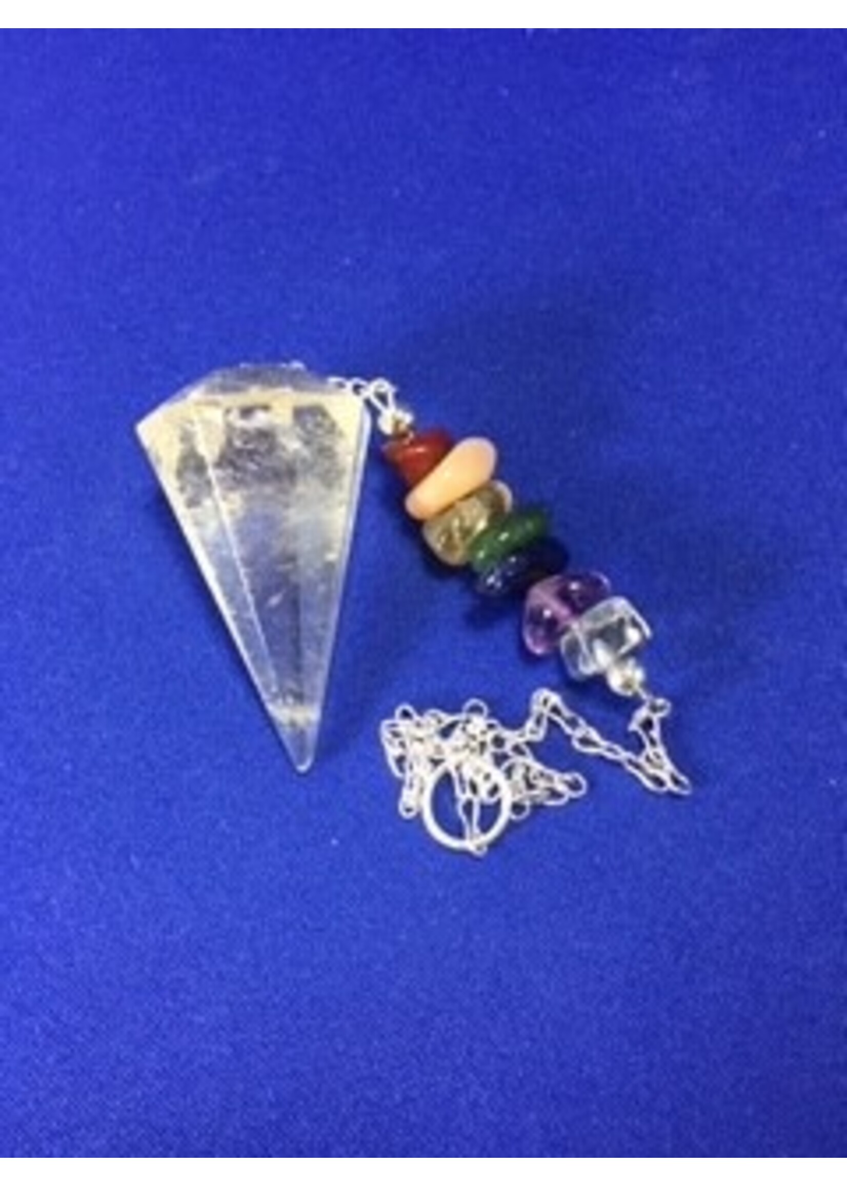 Citrine with Chakra Beads Pendulum
