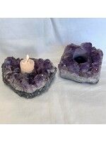 Amethyst Cluster Tea Light Holder