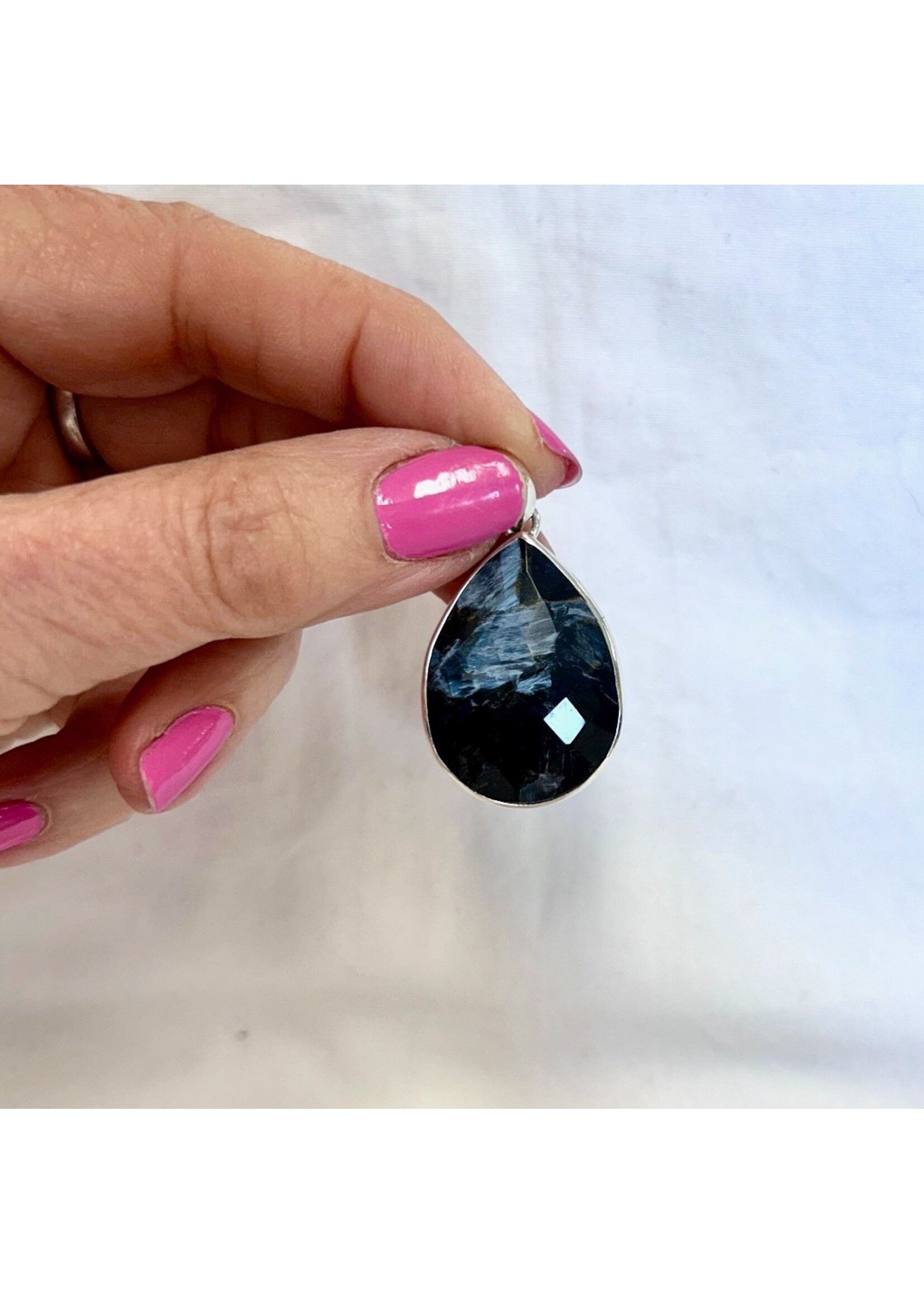 Pietersite Faceted Pendants  Teardrop