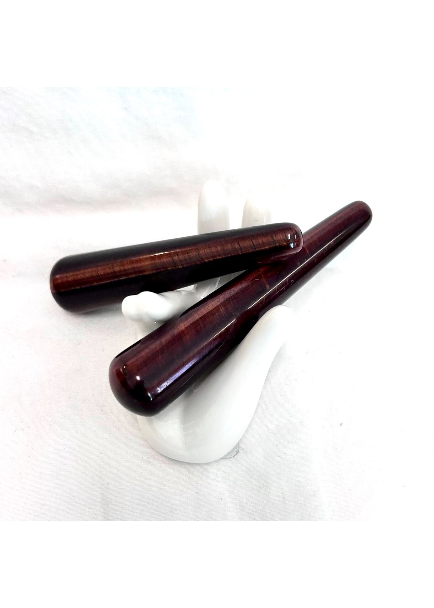 Red Tiger Eye Round Wands for passion