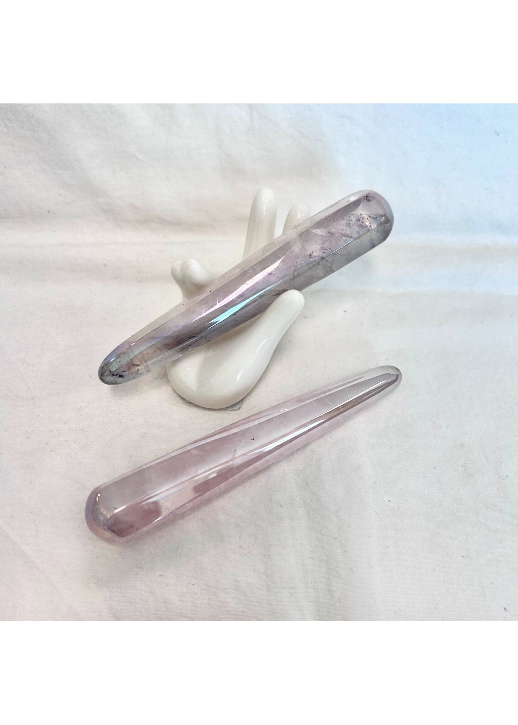 Angel Aura Rose Quartz Wands for sweet loving energy