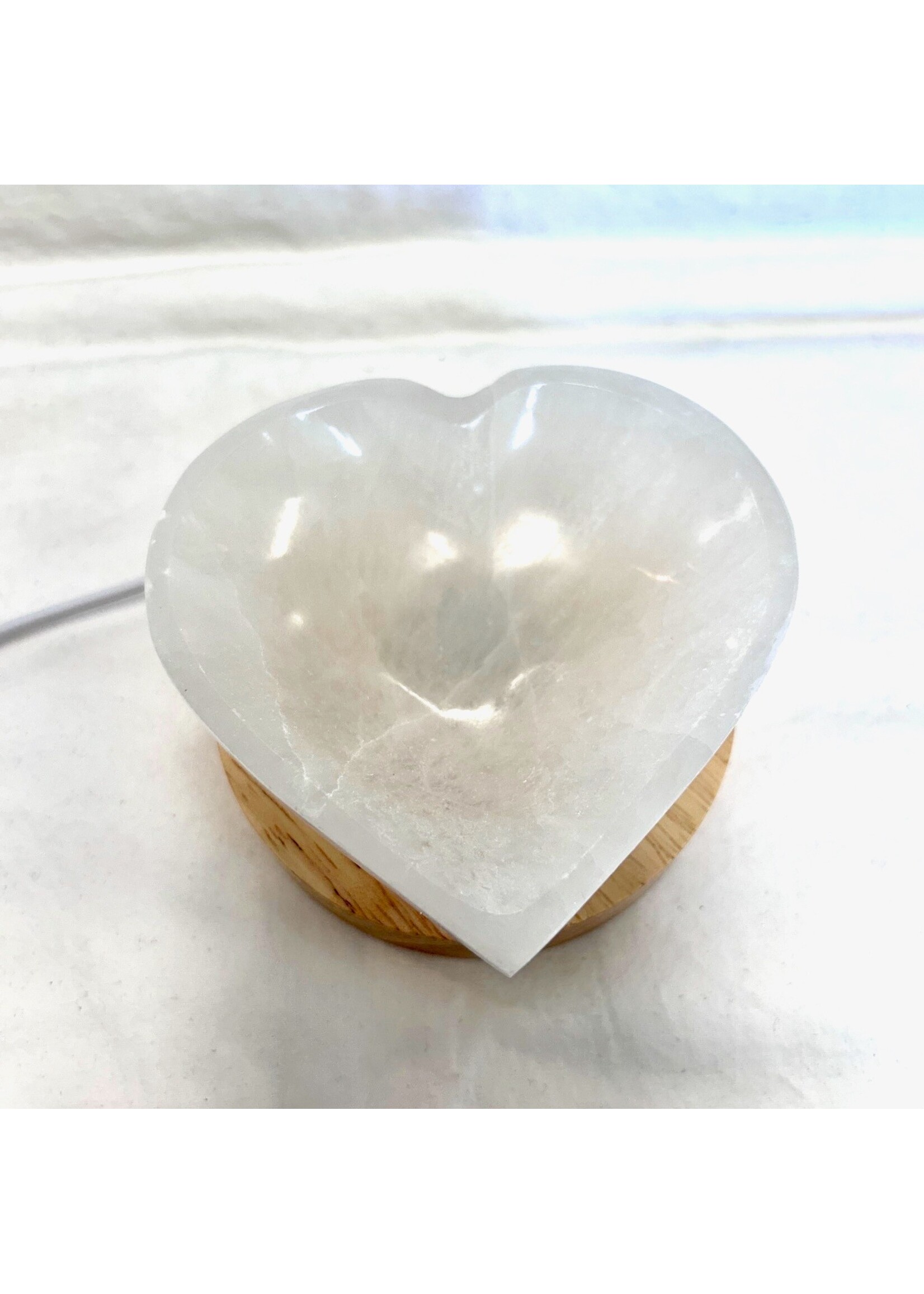 Selenite Bowl with LED Light Base
