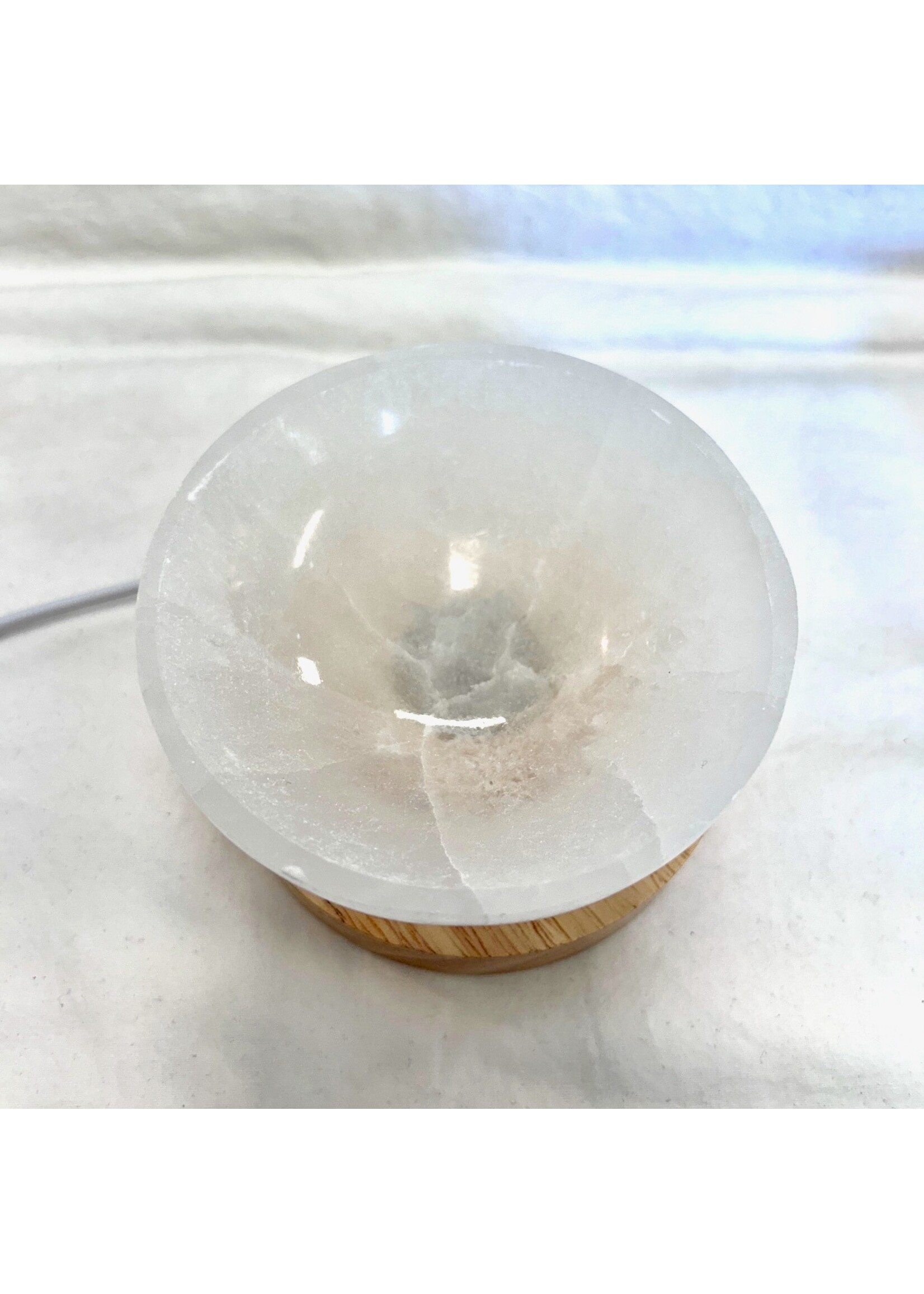 Selenite Bowl with LED Light Base