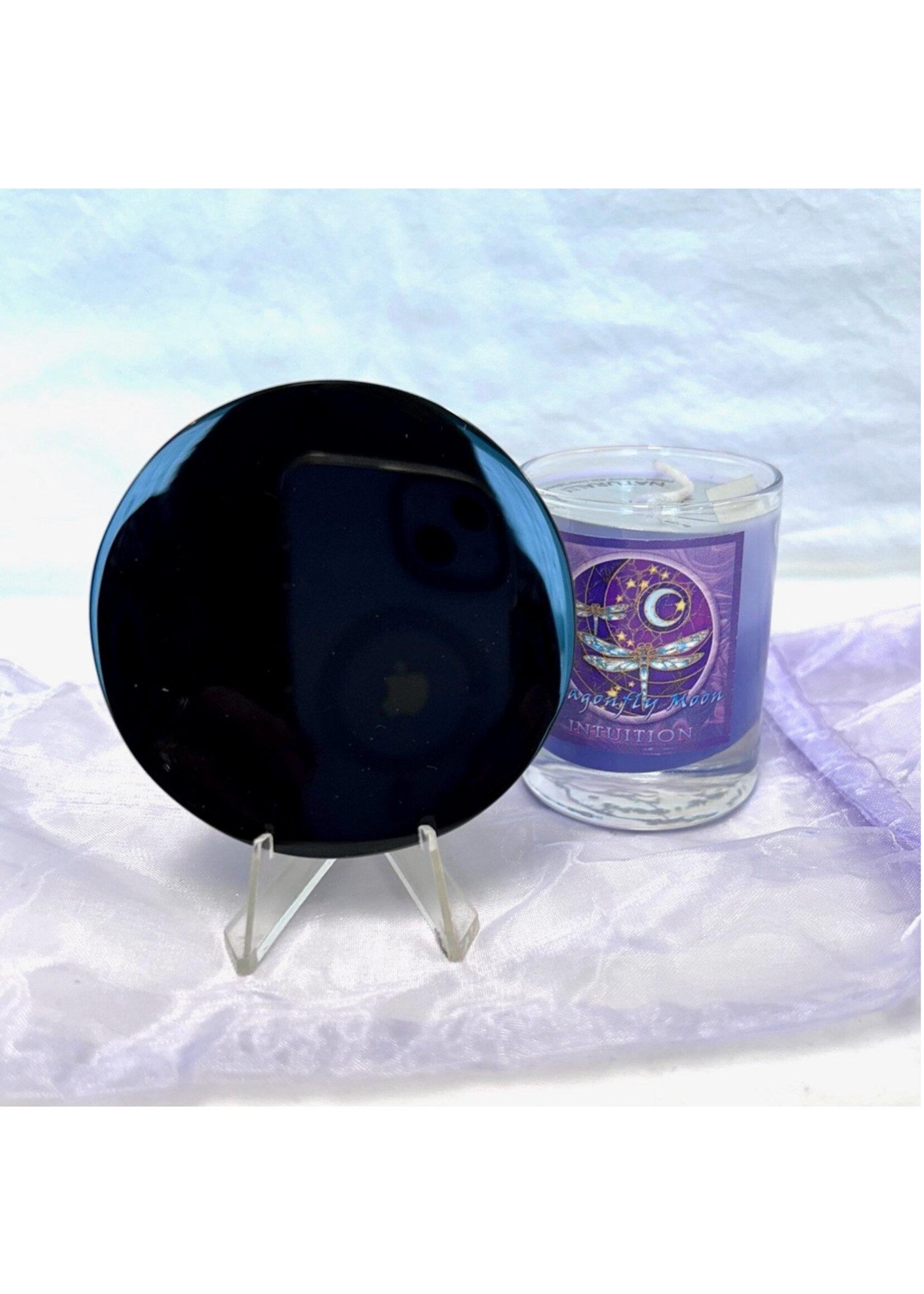 Black Obsidian Scrying Mirror for intuitive visions