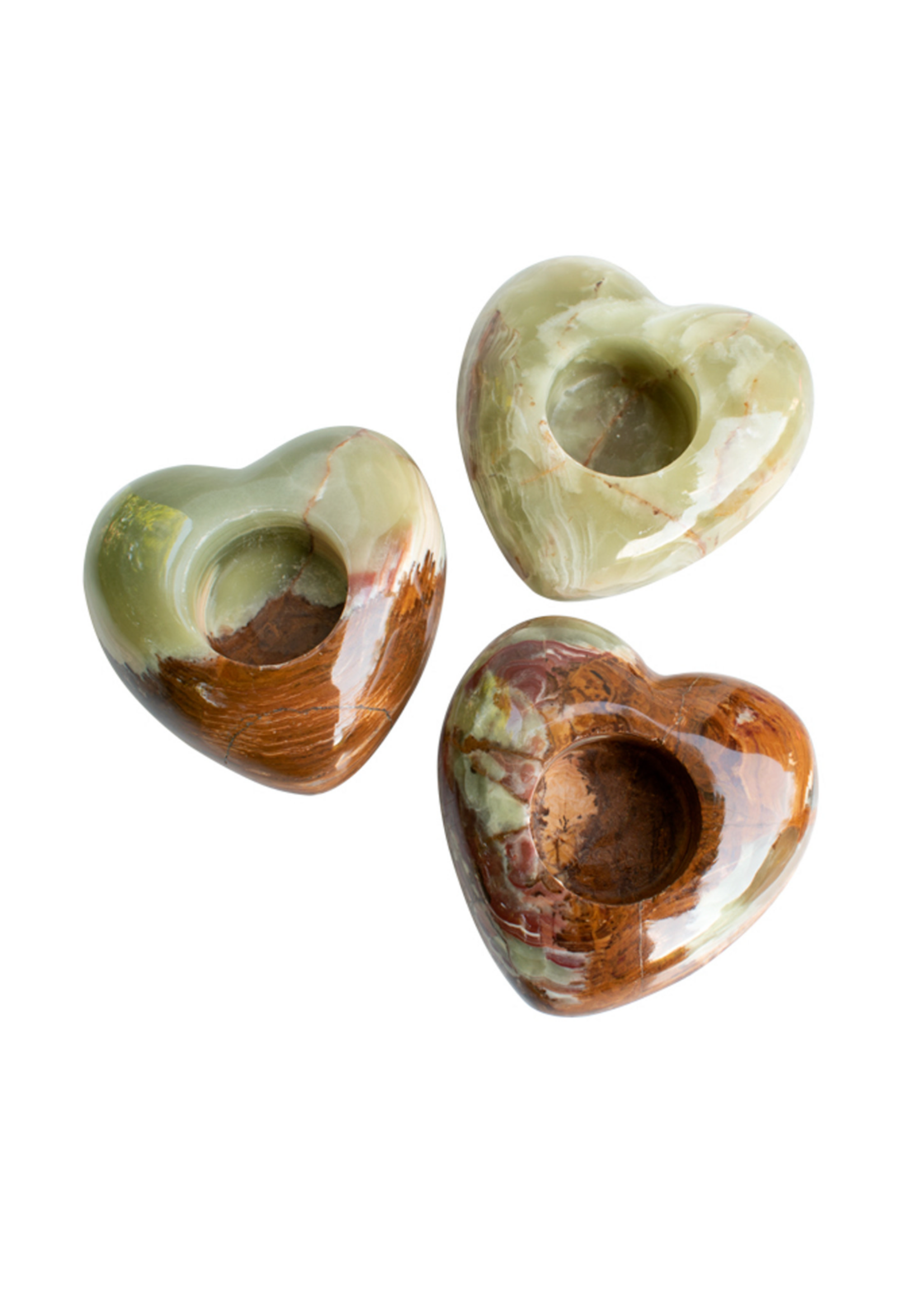 Rainbow Onyx Heart Tea Light