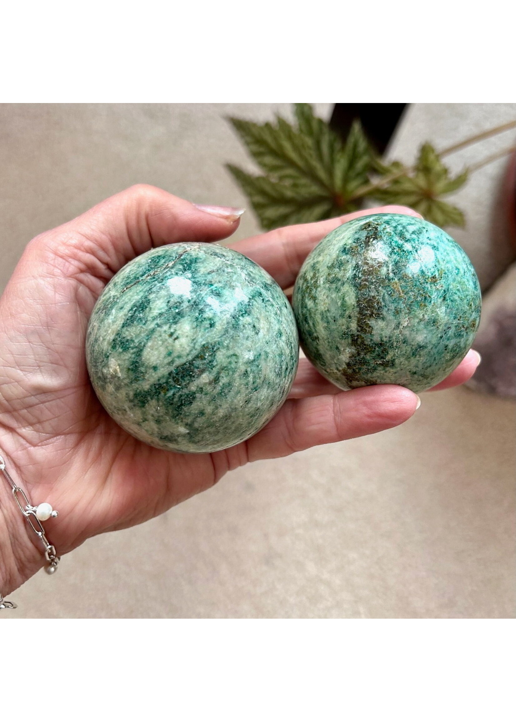 Fuchsite Spheres for deep healing
