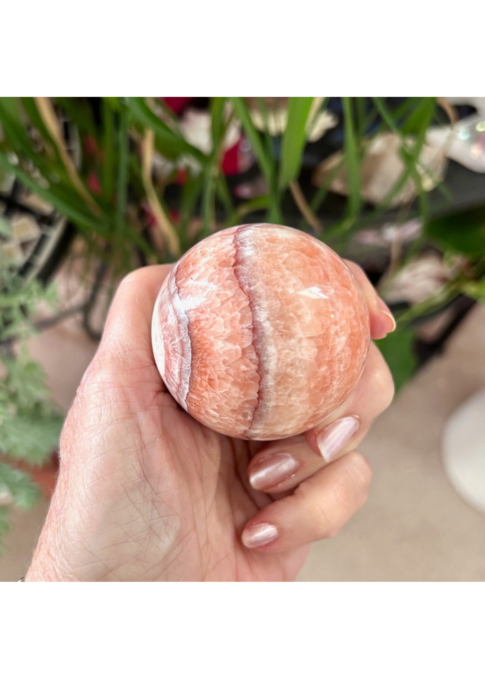 Tri-Coloured Calcite Spheres for peace