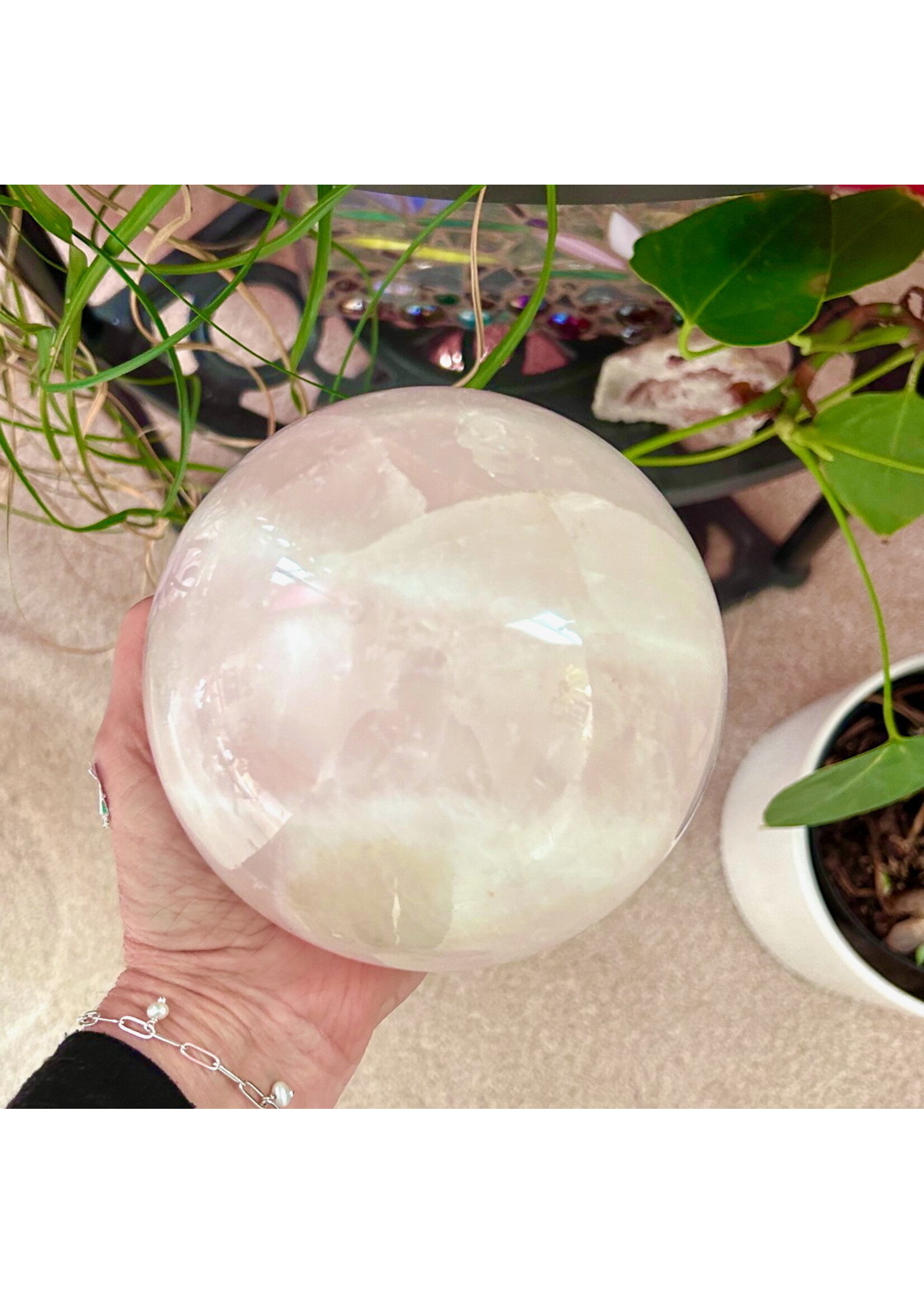 Soft Blush Rose Quartz Spheres