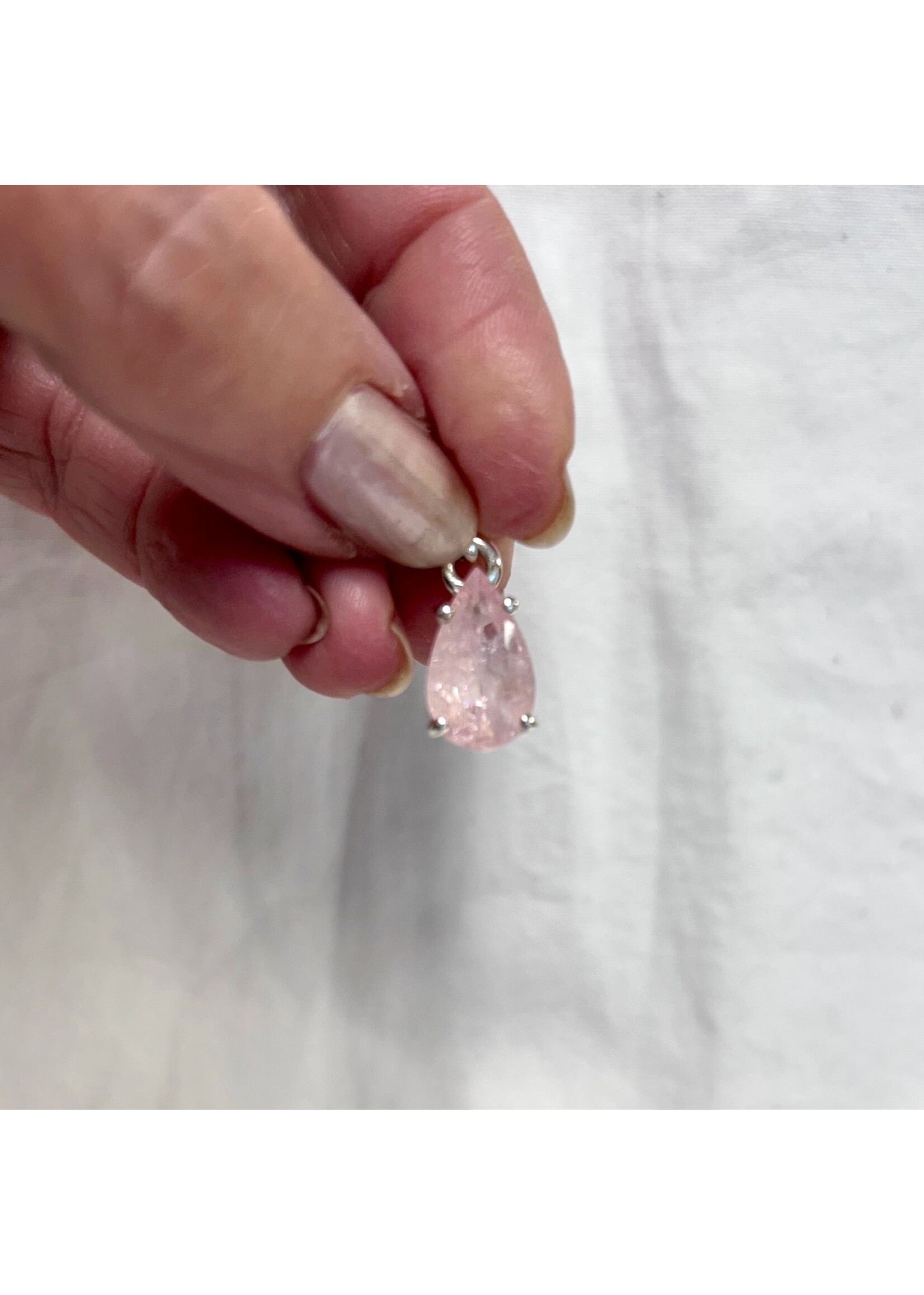 Morganite Faceted Pendant