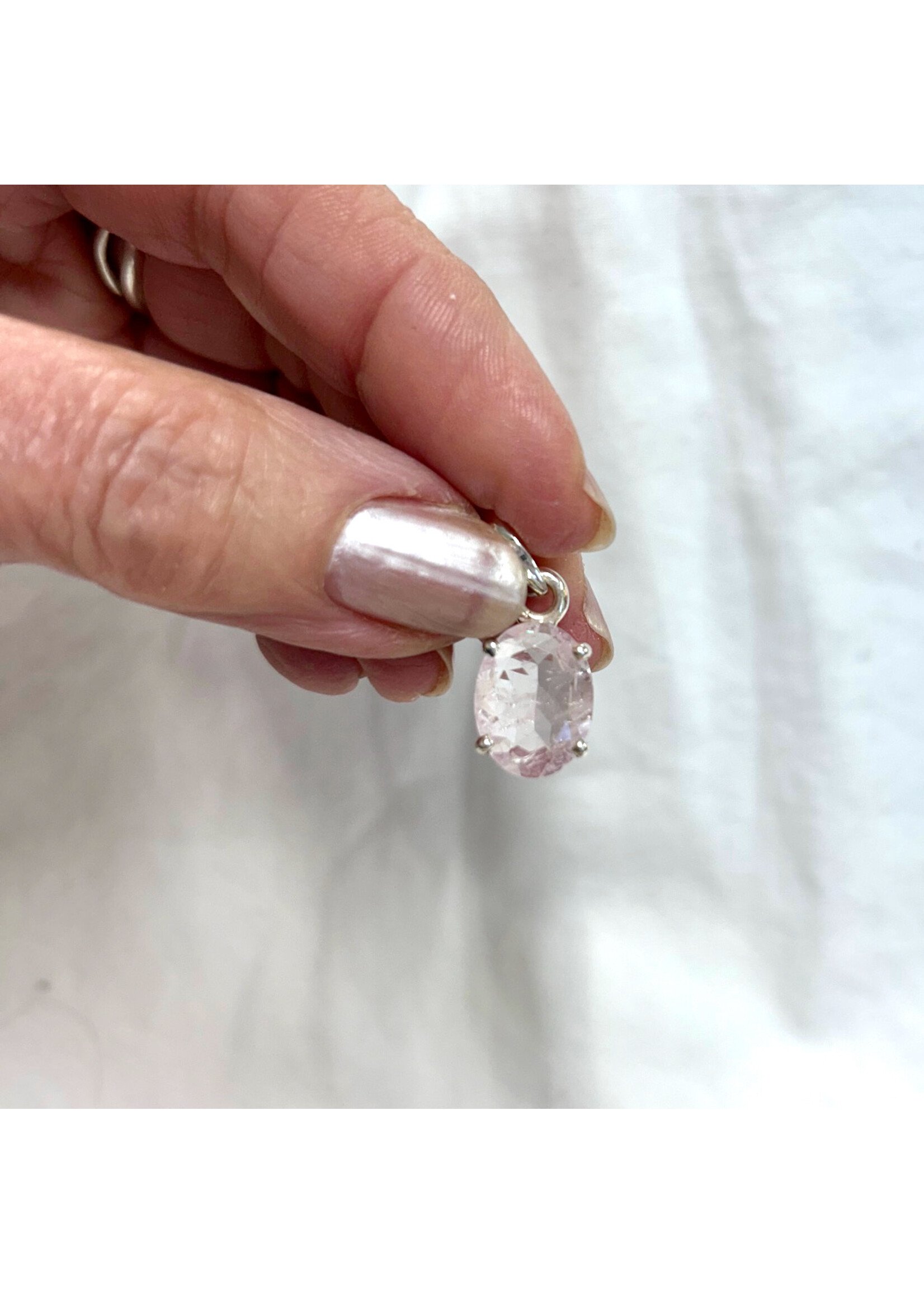 Morganite Faceted Pendant