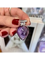 Amethyst Cabochon Pendants