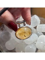 Citrine Cabochon Pendants Oval