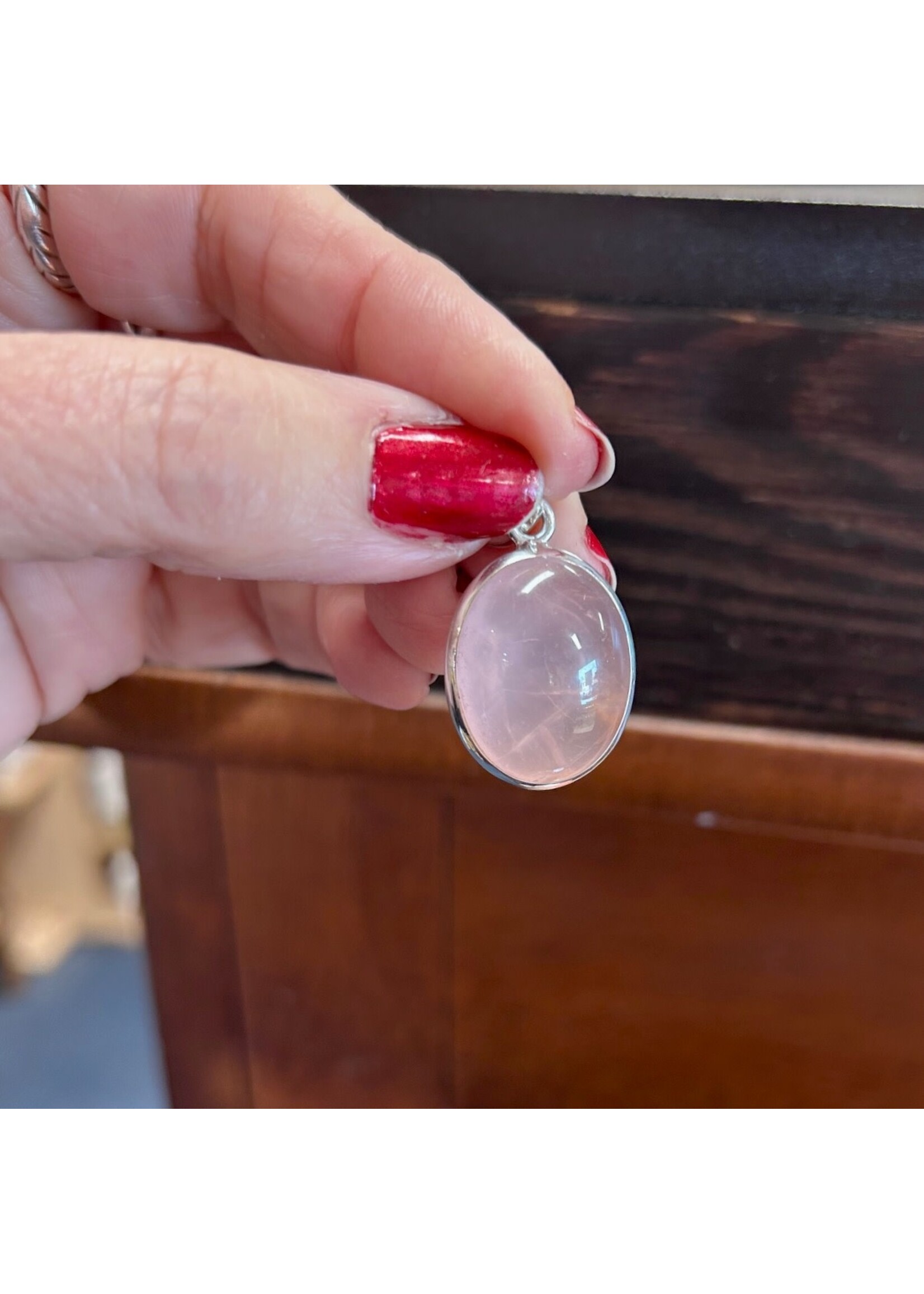 Rose Quartz Cabochon Pendants