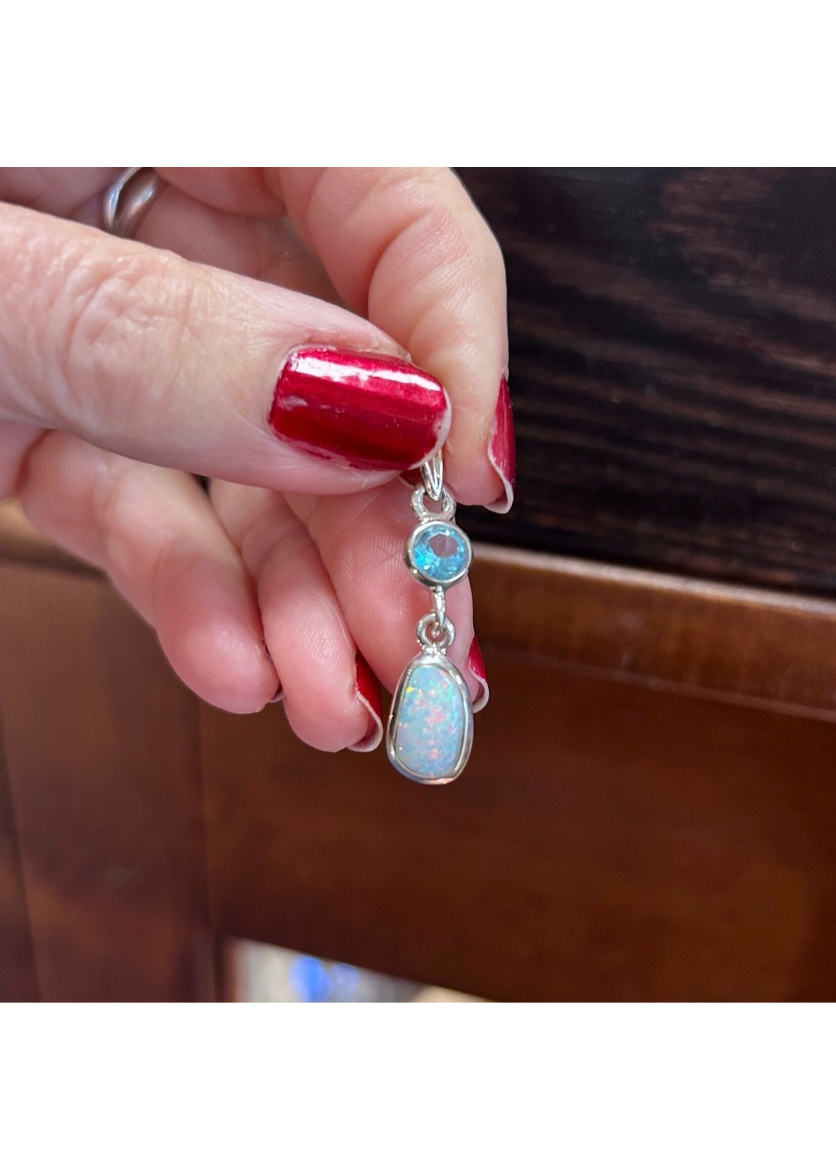 Australian Blue Opal Pendant
