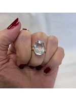 Quartz Faceted Rings Oval