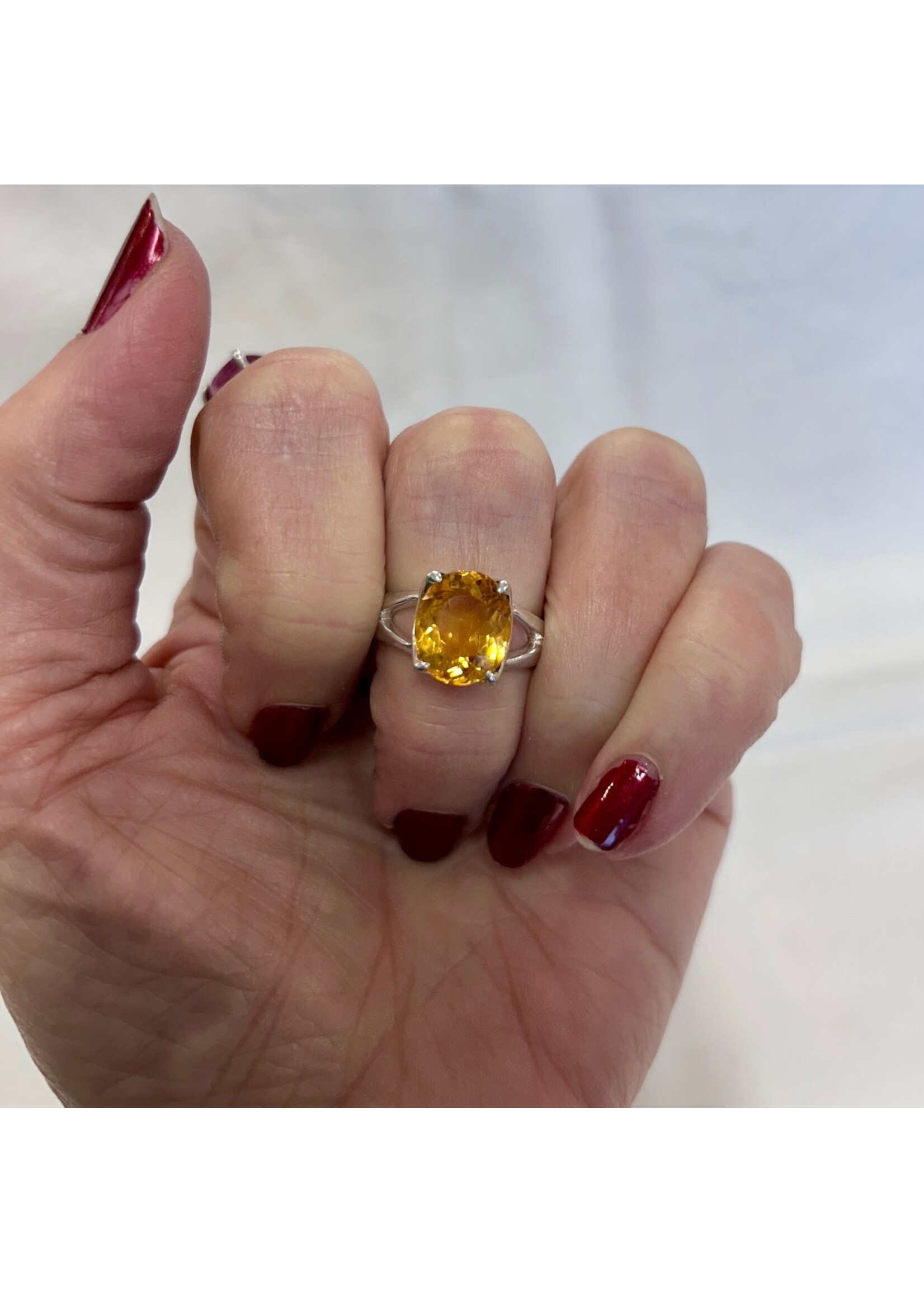 Citrine Faceted Rings