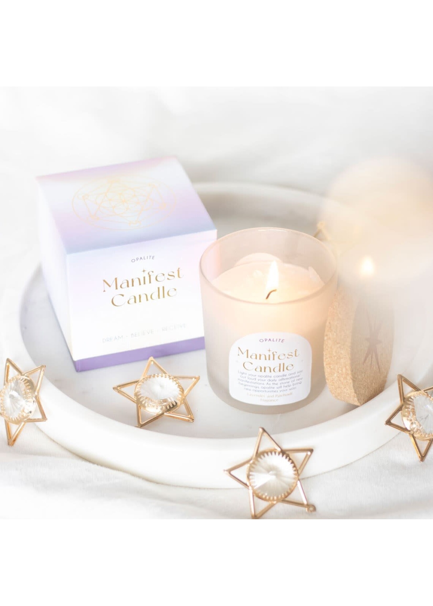 Opalite Manifestation Candle