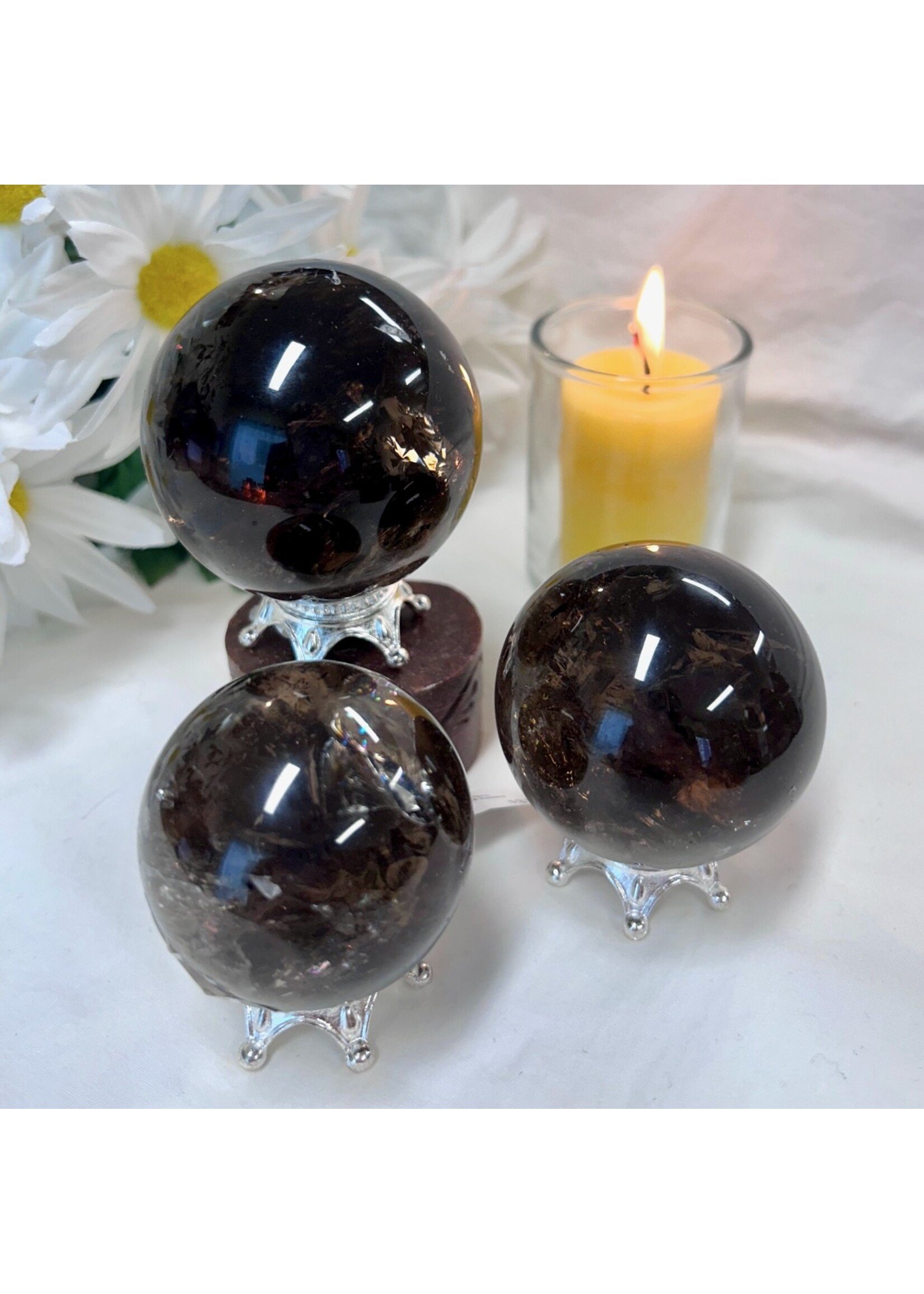 Smoky Quartz Spheres for positivity
