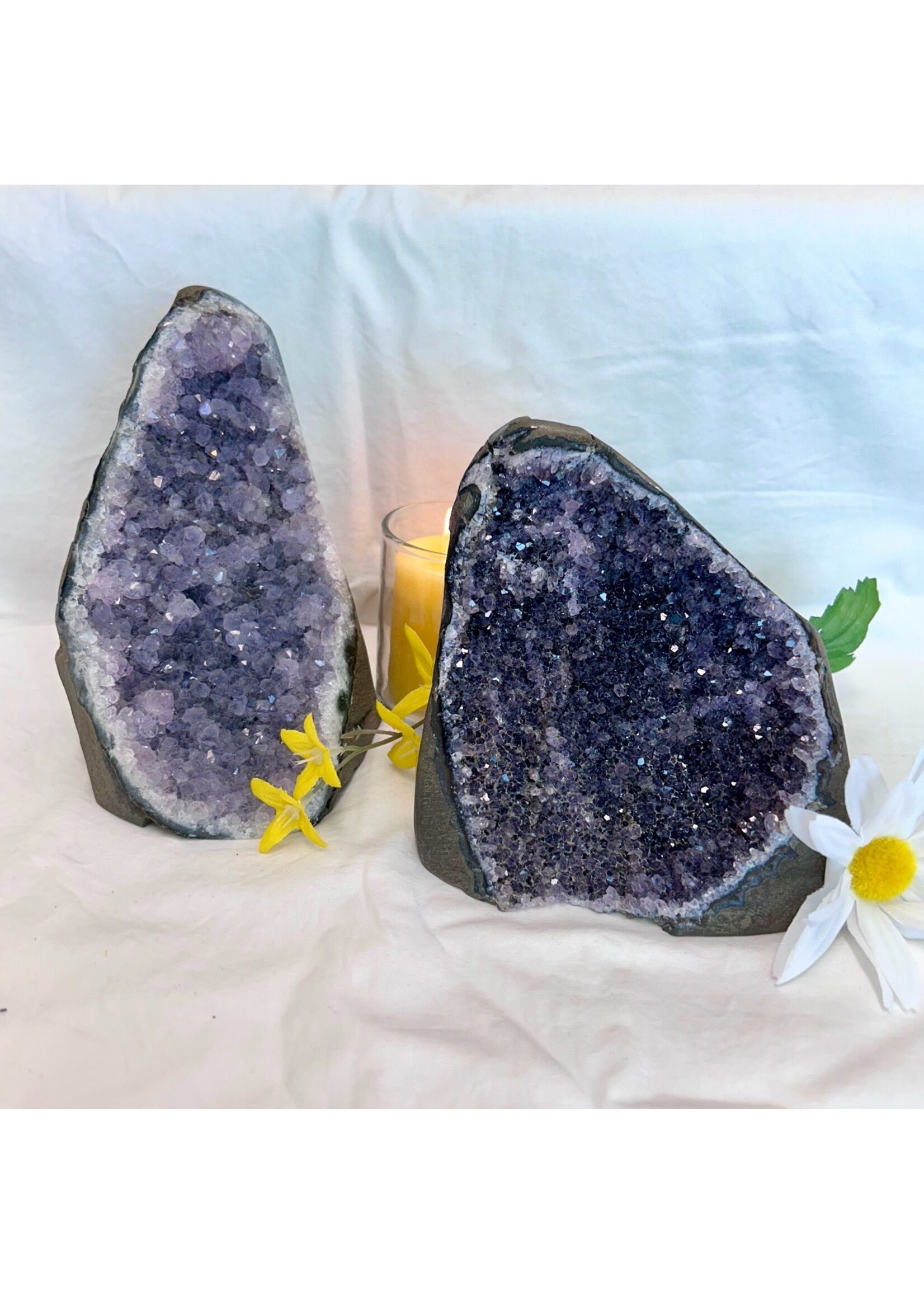 Amethyst Cut Base Clusters for peace and serenity