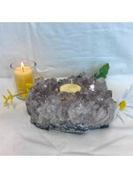 Amethyst Cluster Tea Light Holder