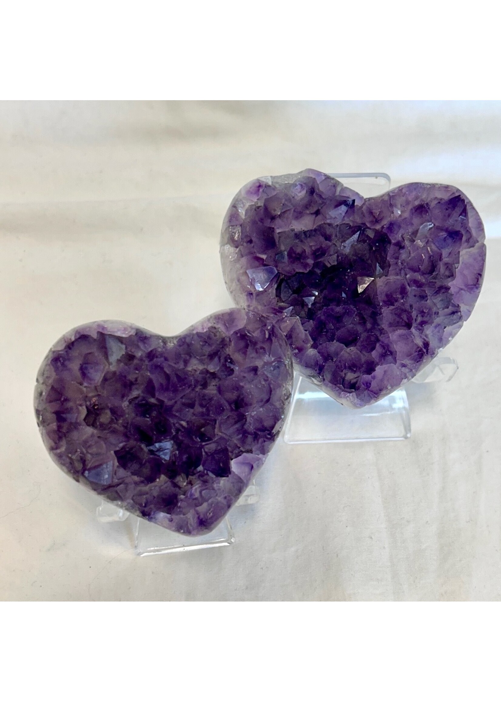 Amethyst Cluster Hearts for lovingly peace
