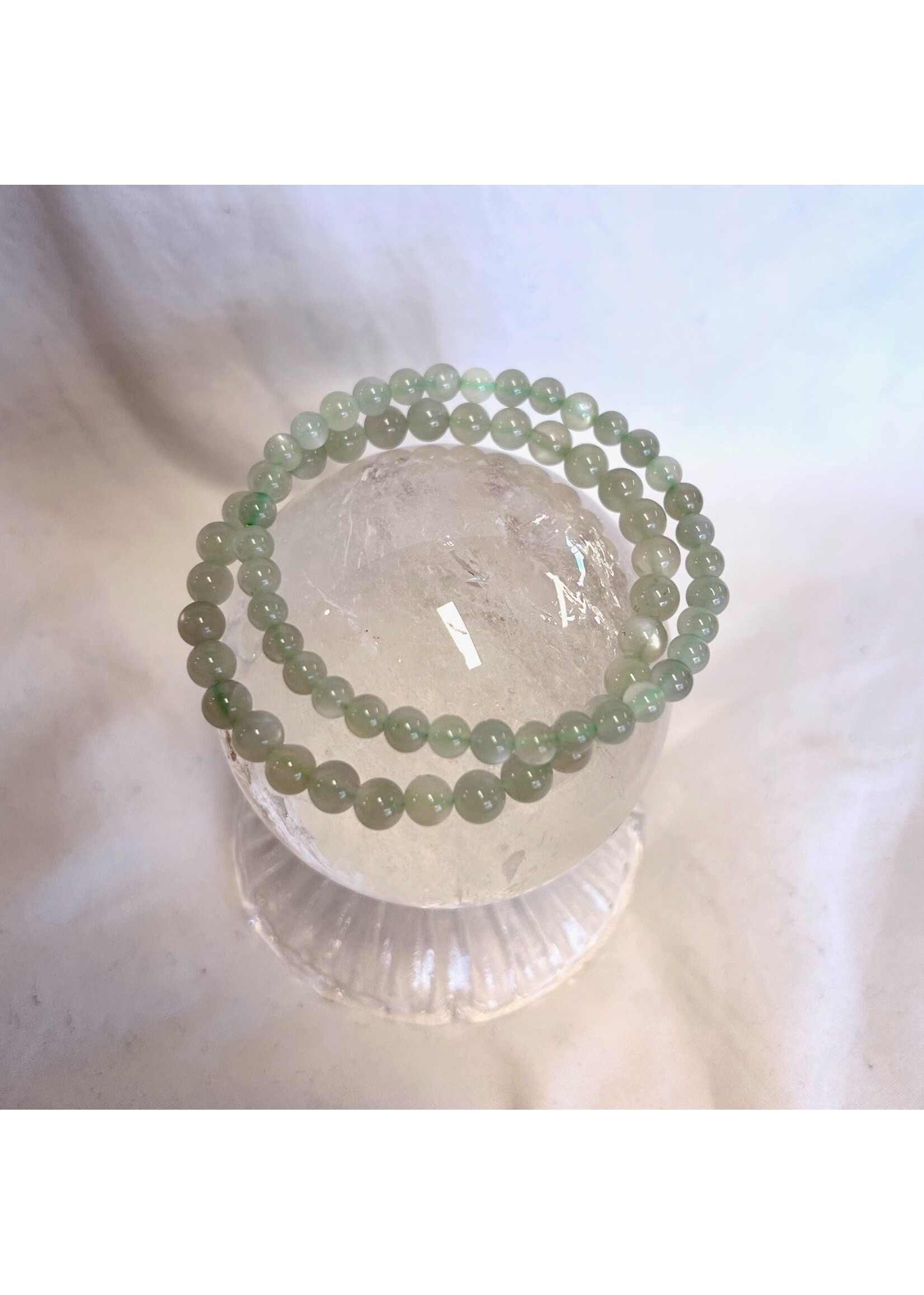 Crystal Bracelet - Green Moonstone 6 mm