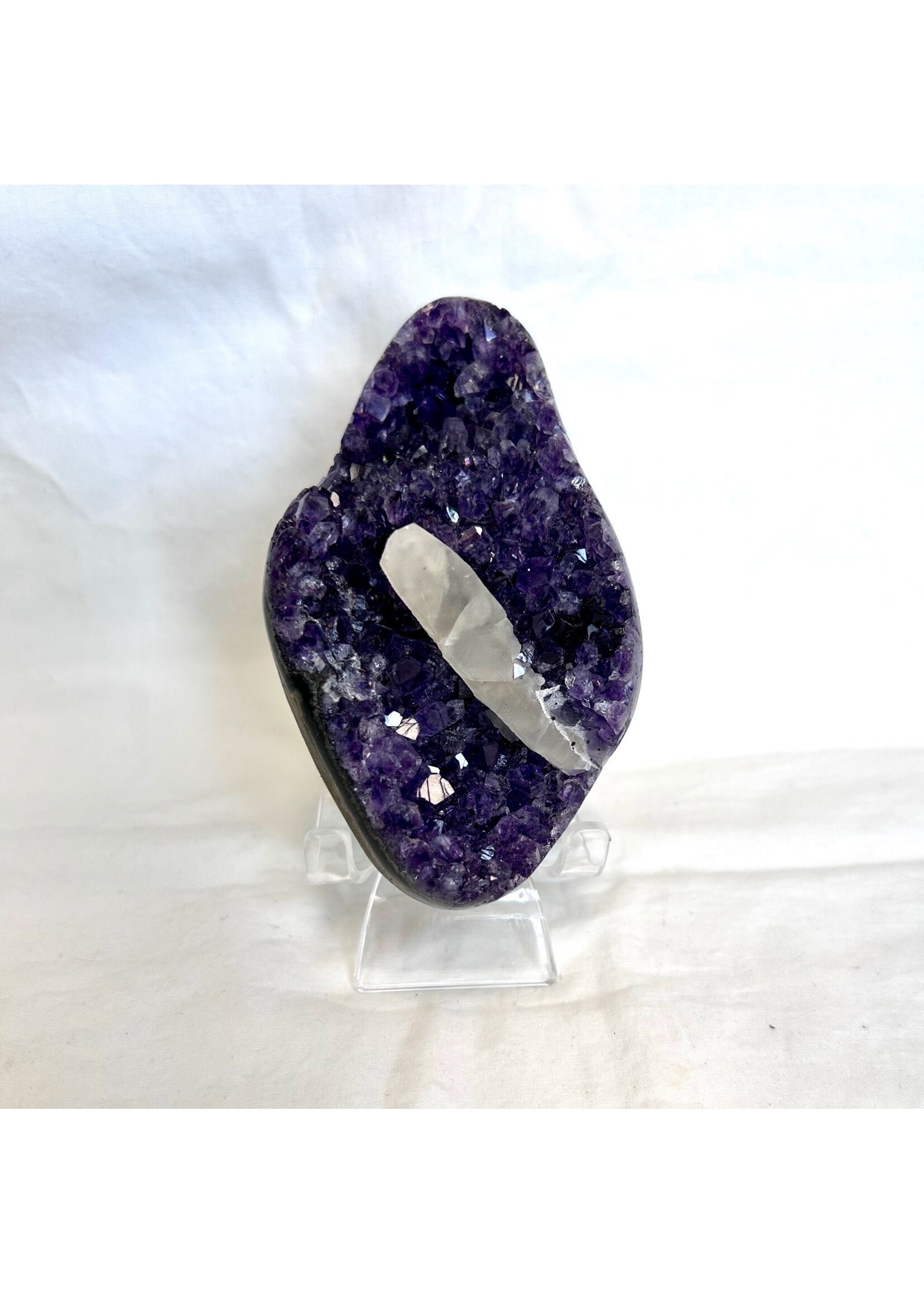 Amethyst Clusters with Calcite - Mother Mary