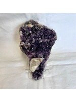 Amethyst Clusters with Golden Calcite