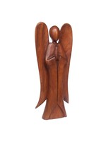 Natural Wood Angel Statue