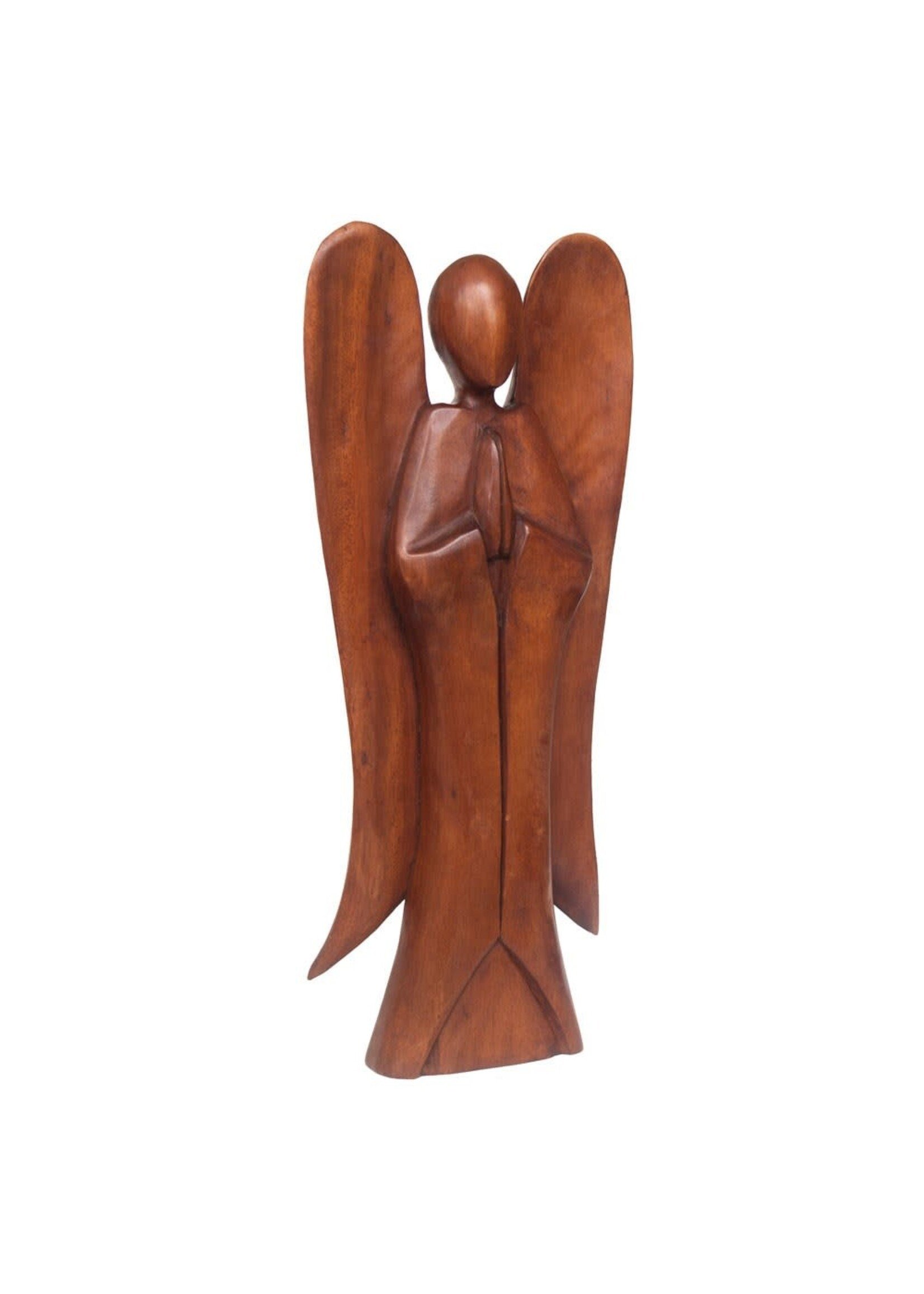 Natural Wood Angel Statue