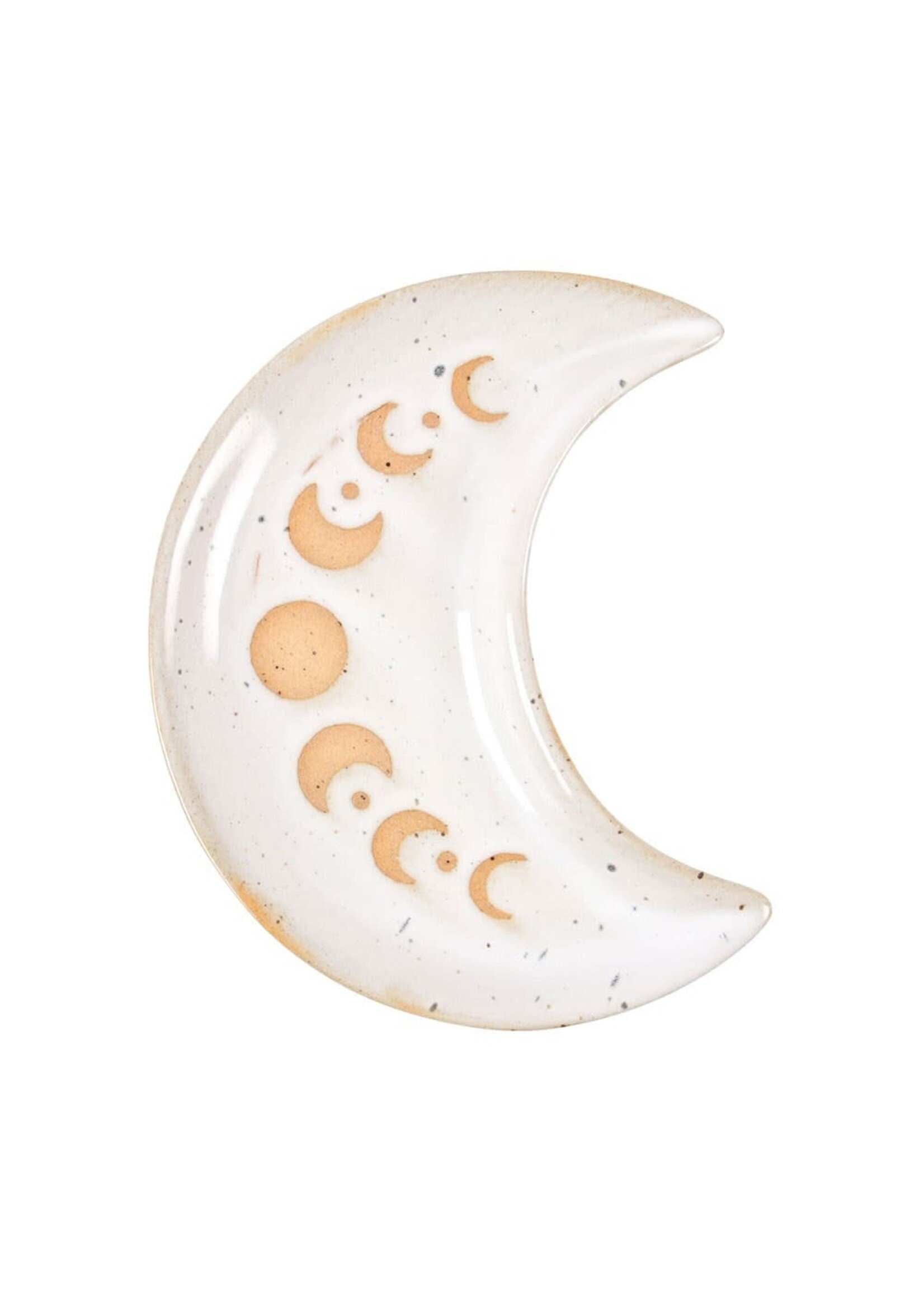 Crescent Moon Phase Ceramic Trinket Dish