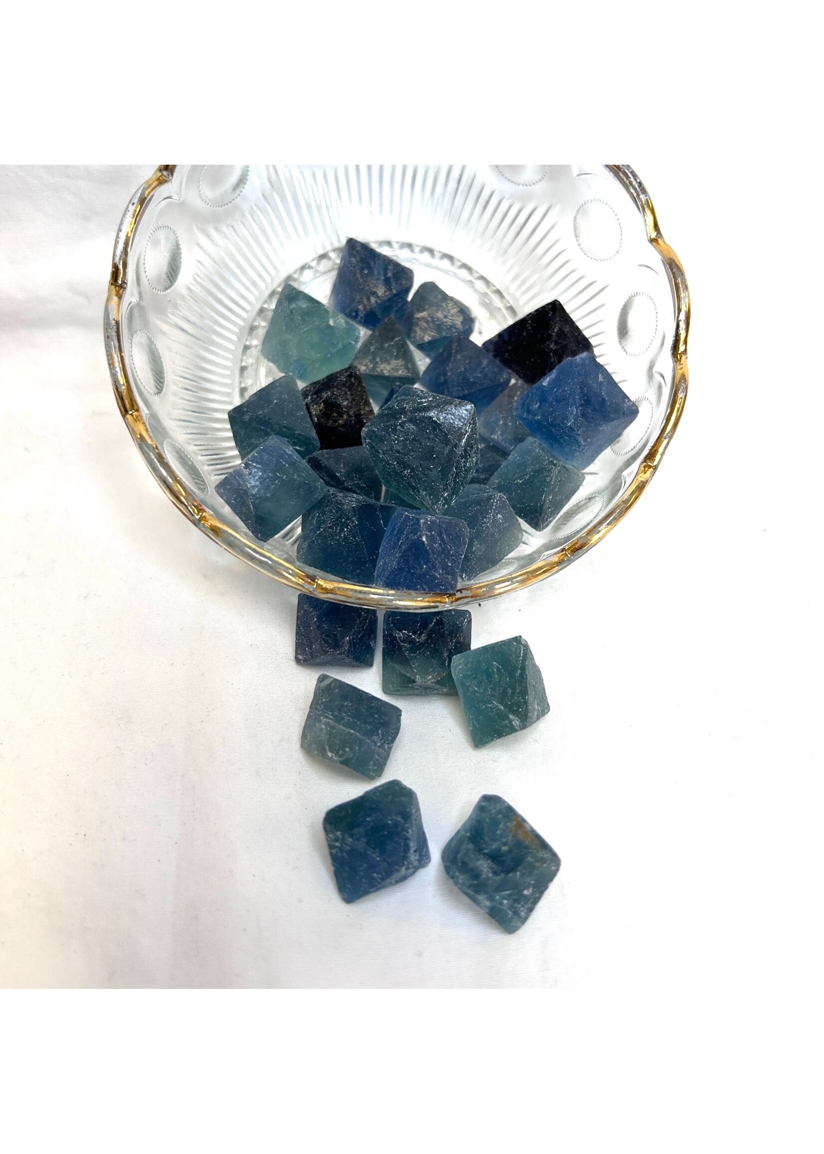 Blue Fluorite Octahedrons
