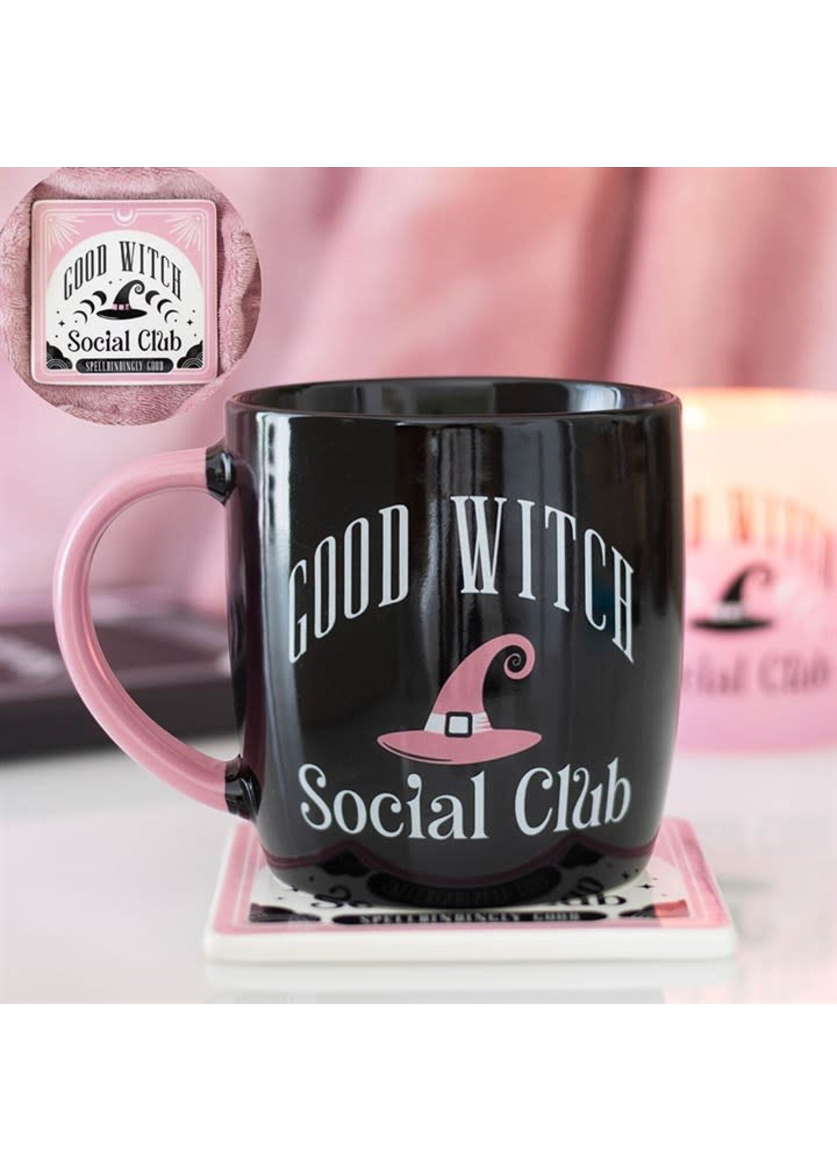Pink Good Witch Social Club Ceramic Mug