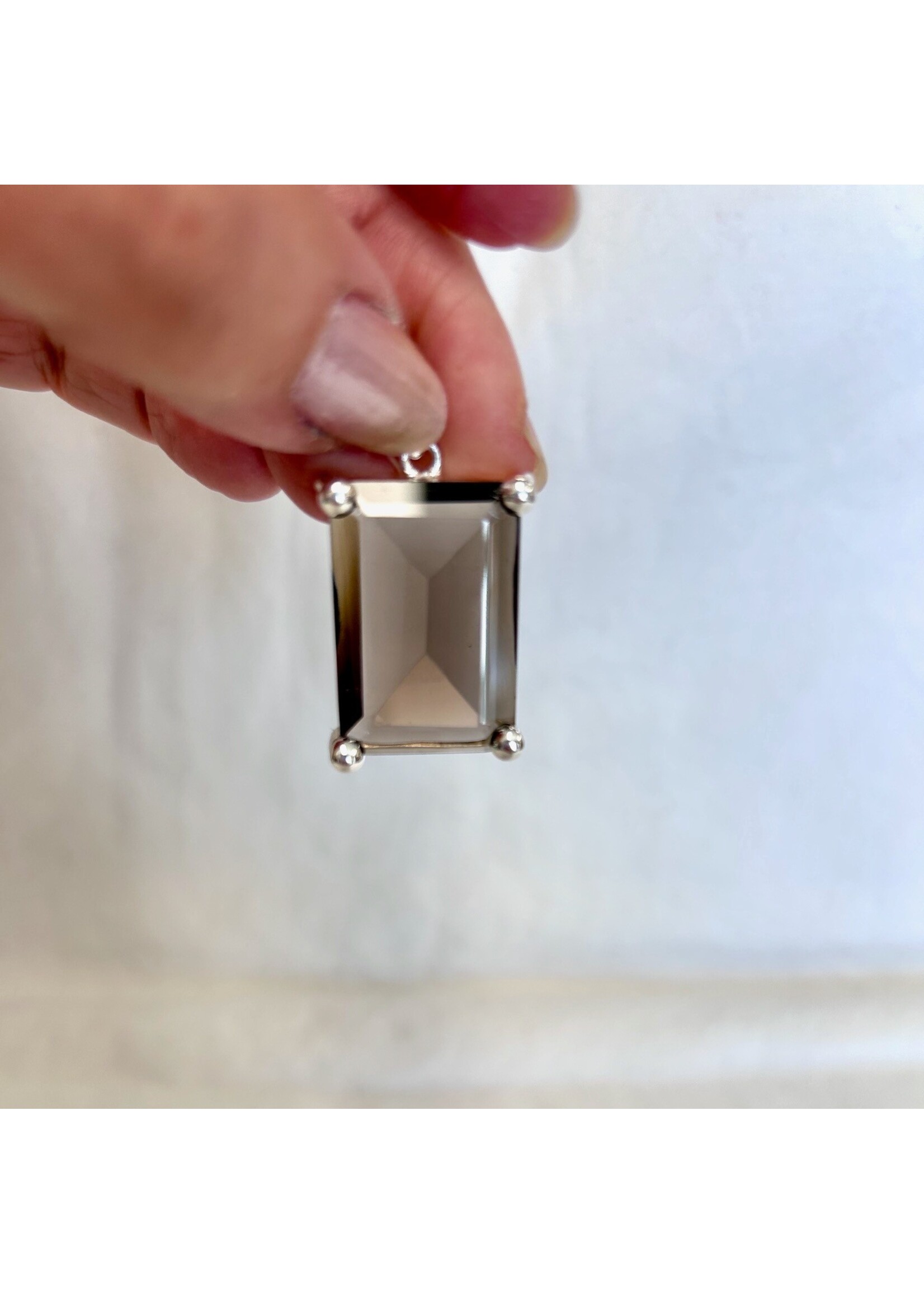 Smoky Quartz Faceted Pendants Rectangle for grounding