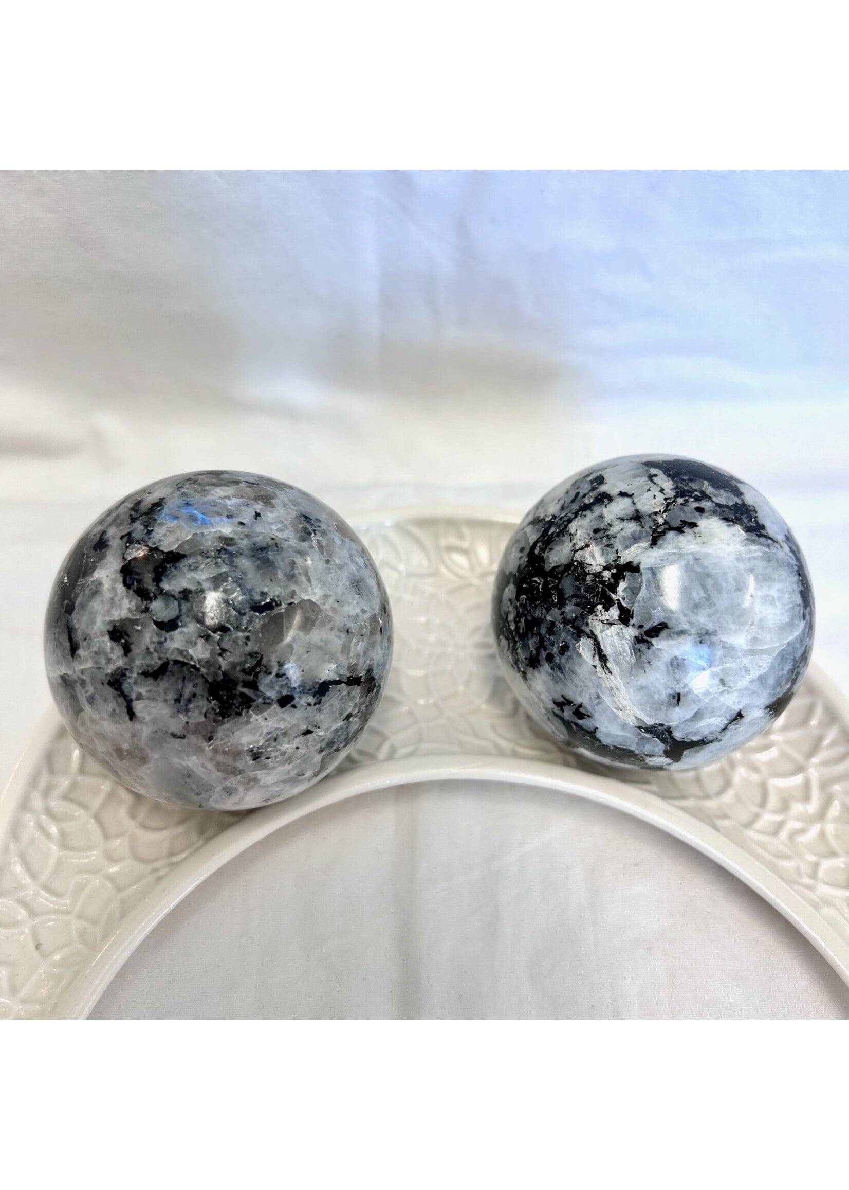 Rainbow Moonstone Spheres