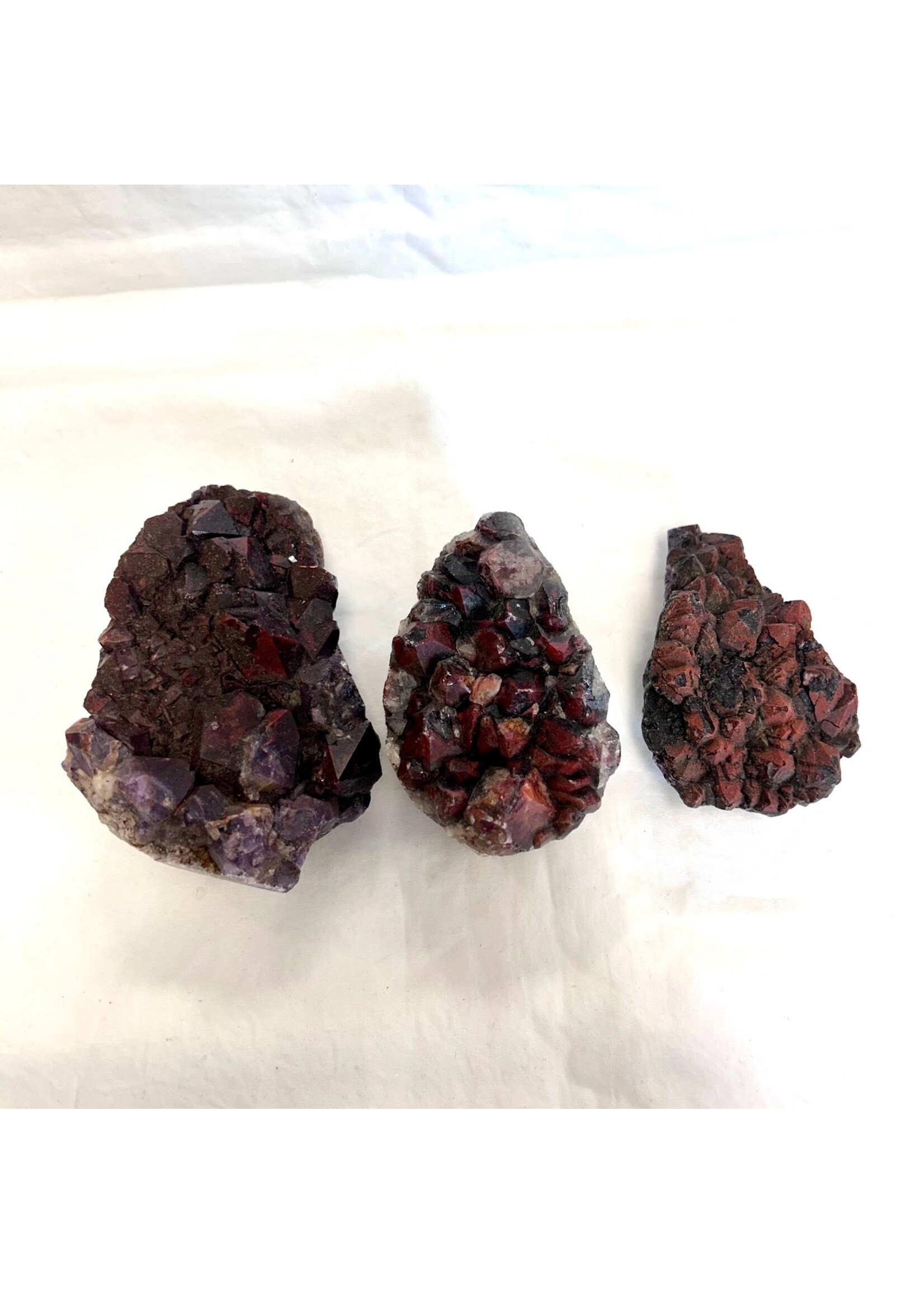 Alien Amethyst (Red Cap) Clusters