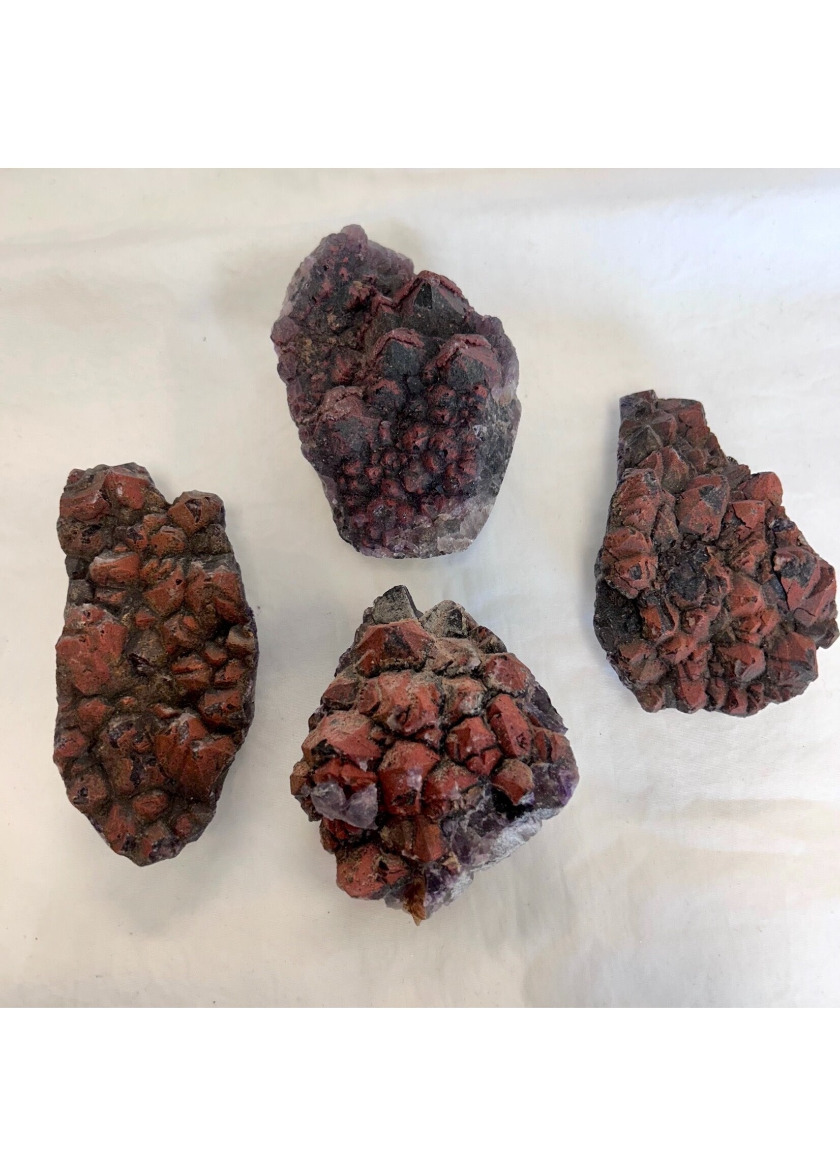 Alien Amethyst (Red Cap) Clusters