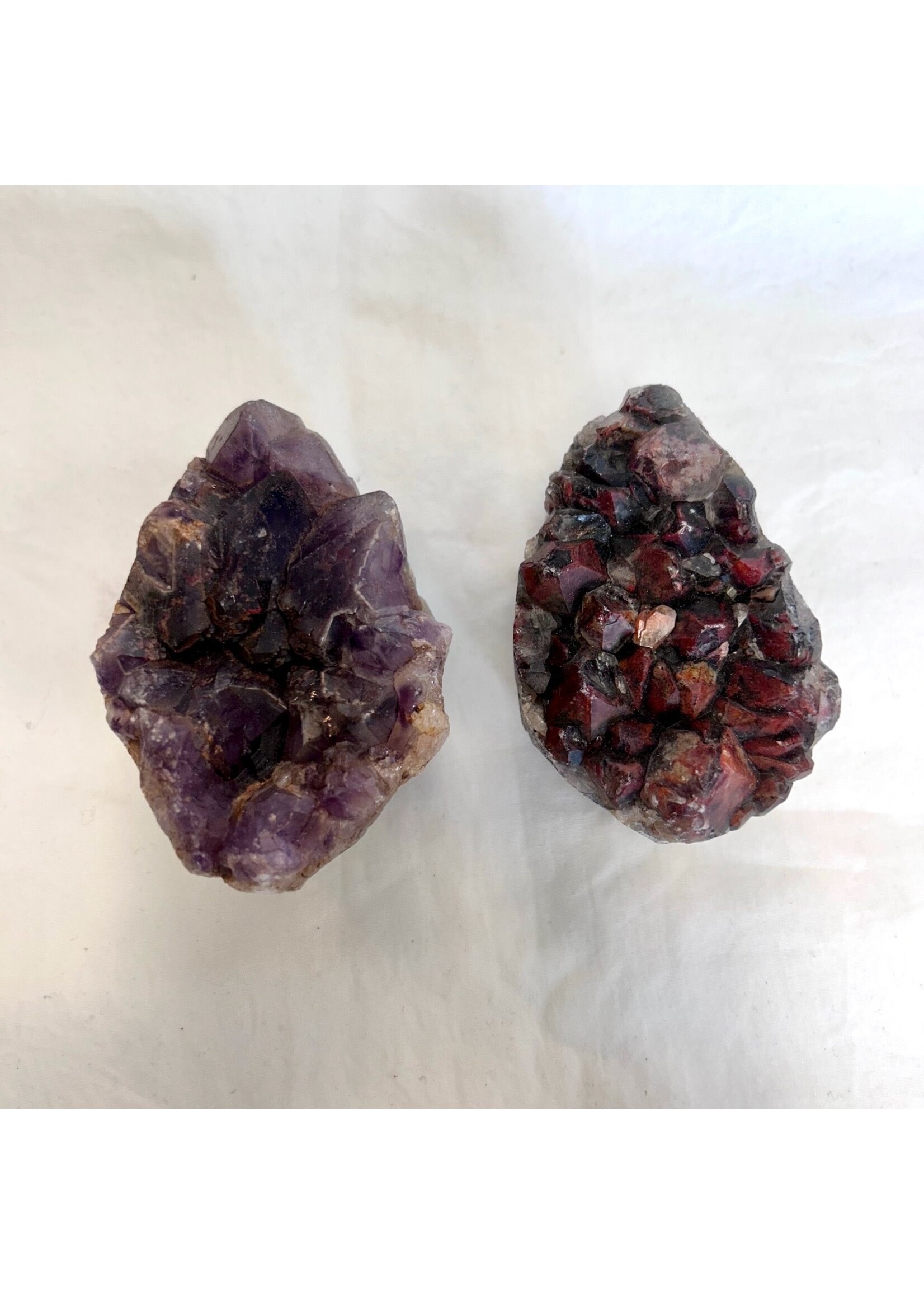 Alien Amethyst (Red Cap) Clusters