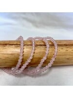 Crystal Bracelet - Rose Quartz  4 mm