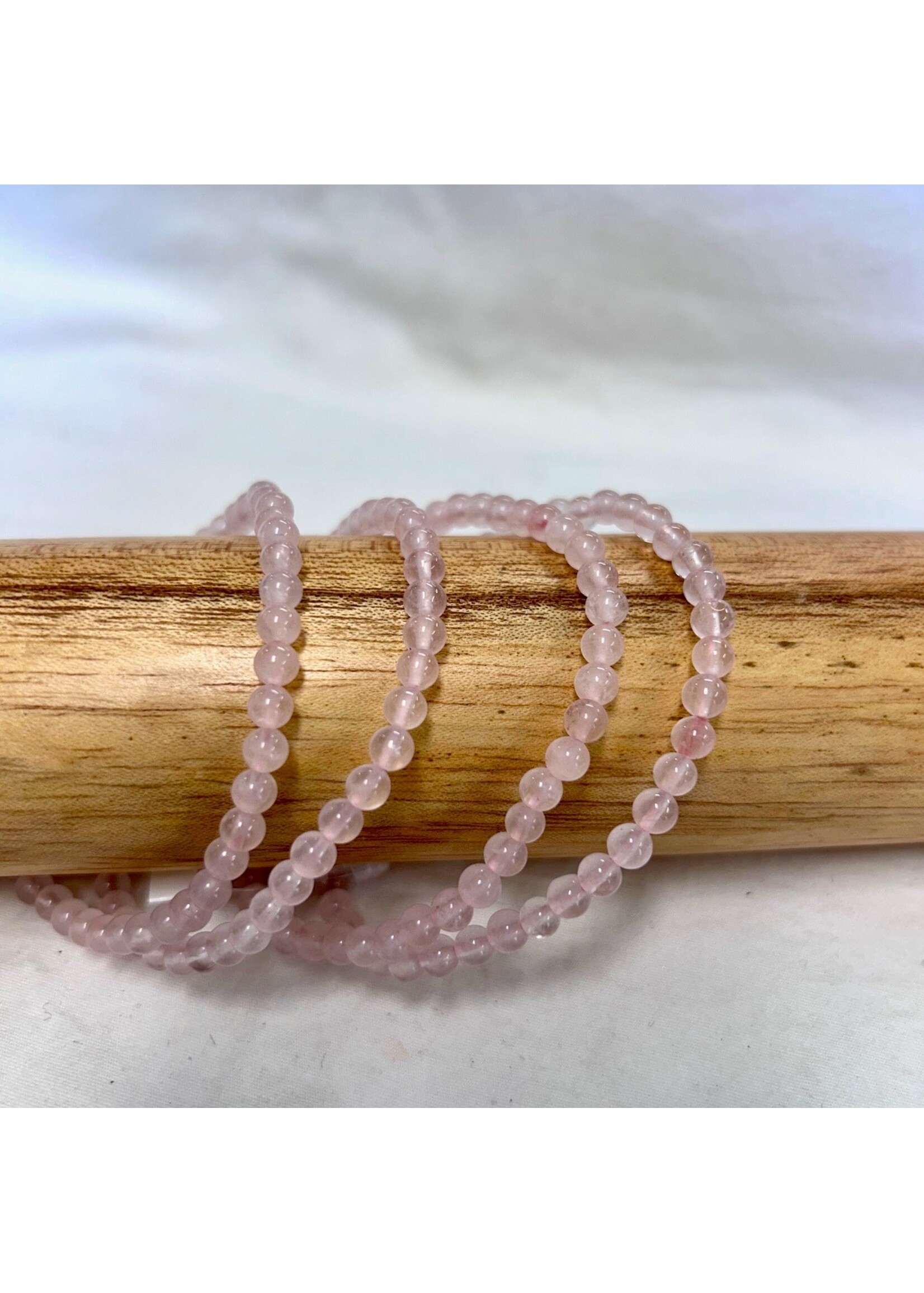 Crystal Bracelet - Rose Quartz  4mm