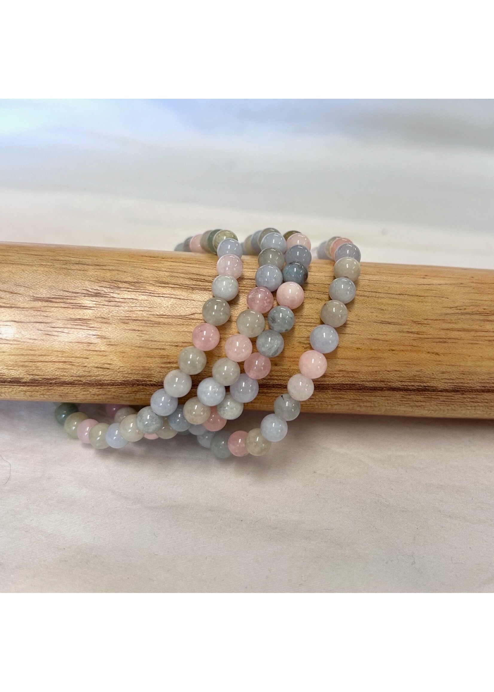 Crystal Bracelet - Morganite 6mm