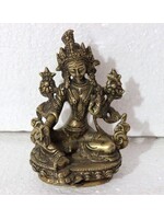 Tara Statue Brass Sitting 5.5 in