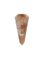 Scolecite with Peach Stilbite Pendulums