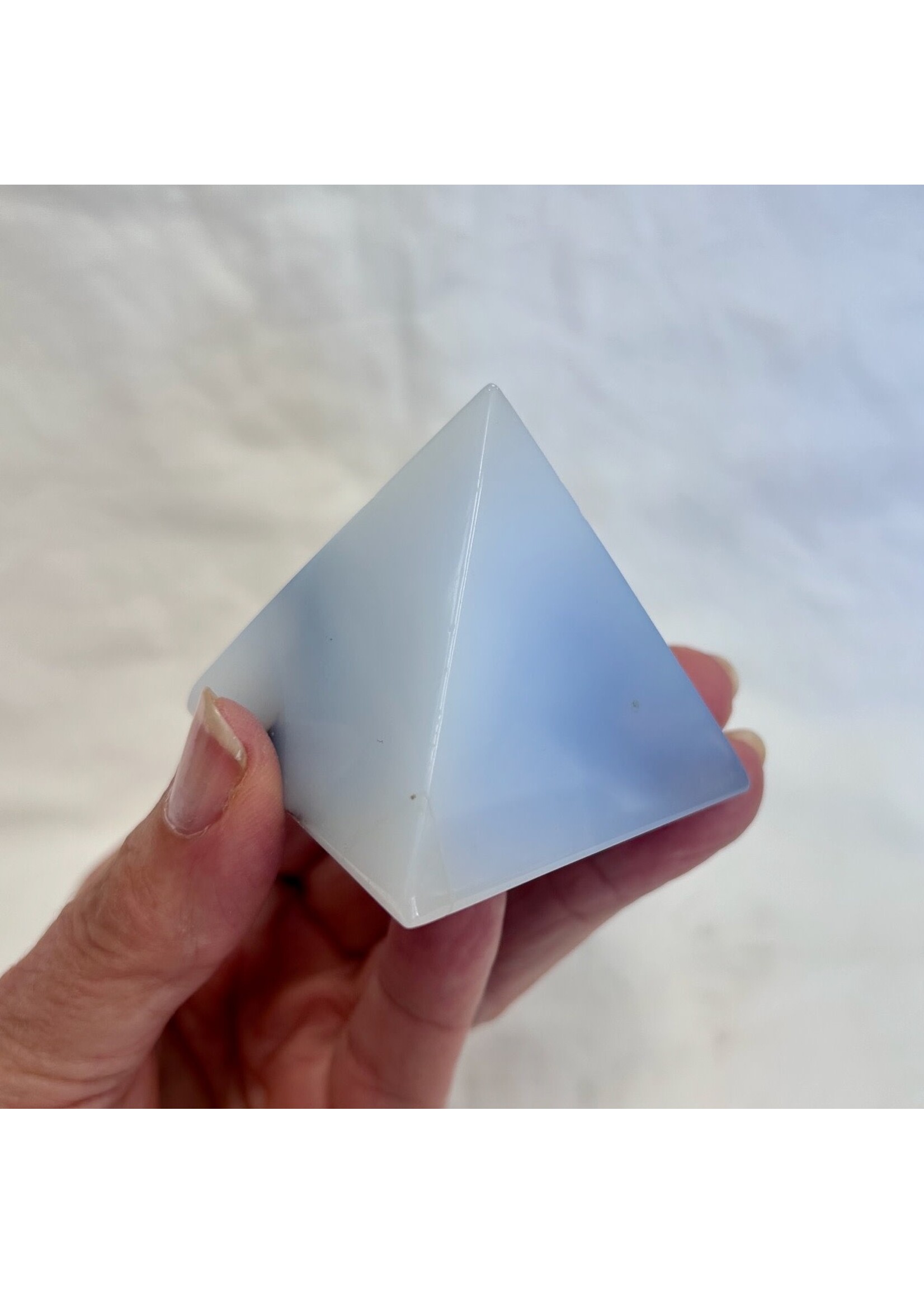 Blue Chalcedony Pyramids