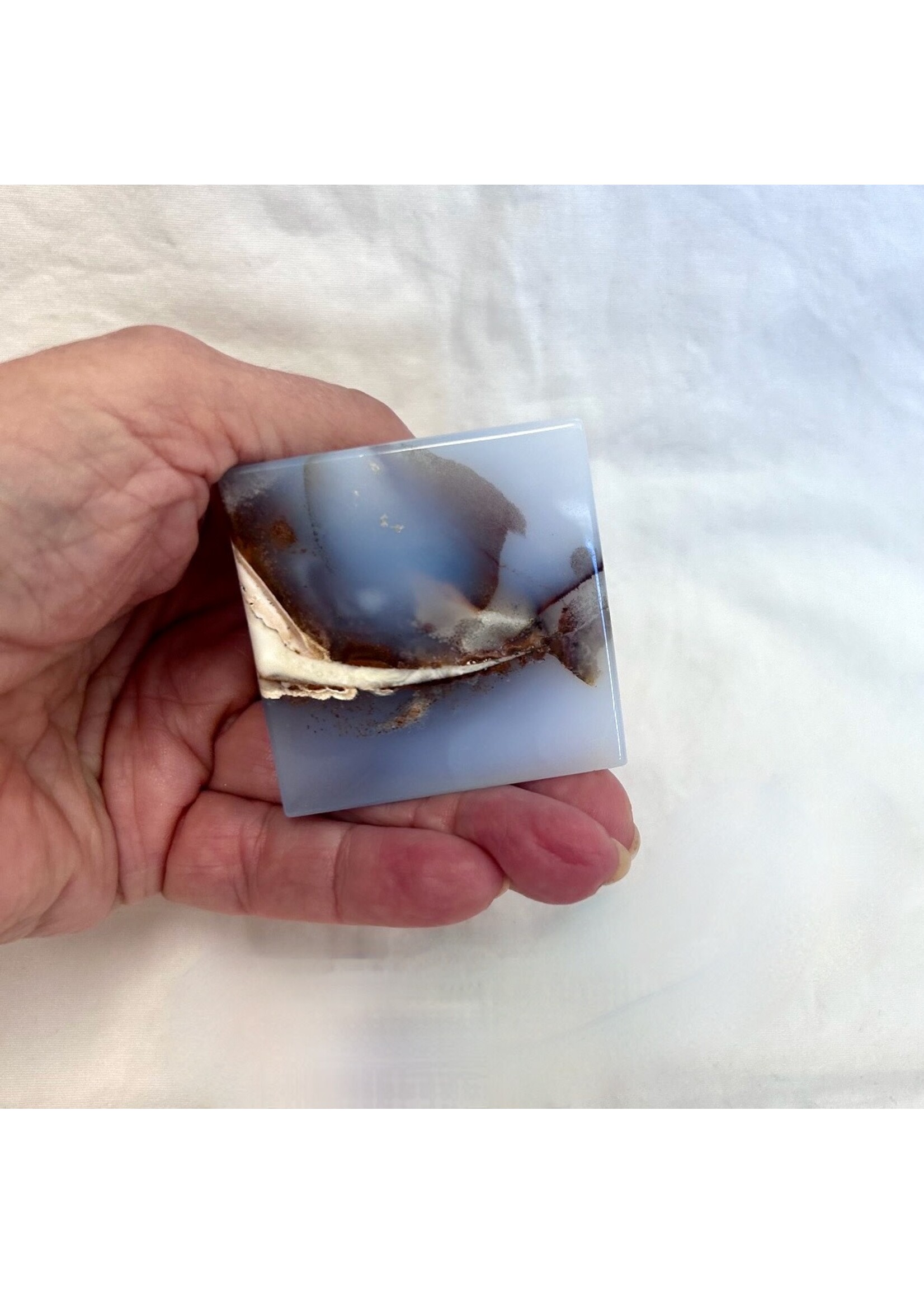 Blue Chalcedony Pyramids