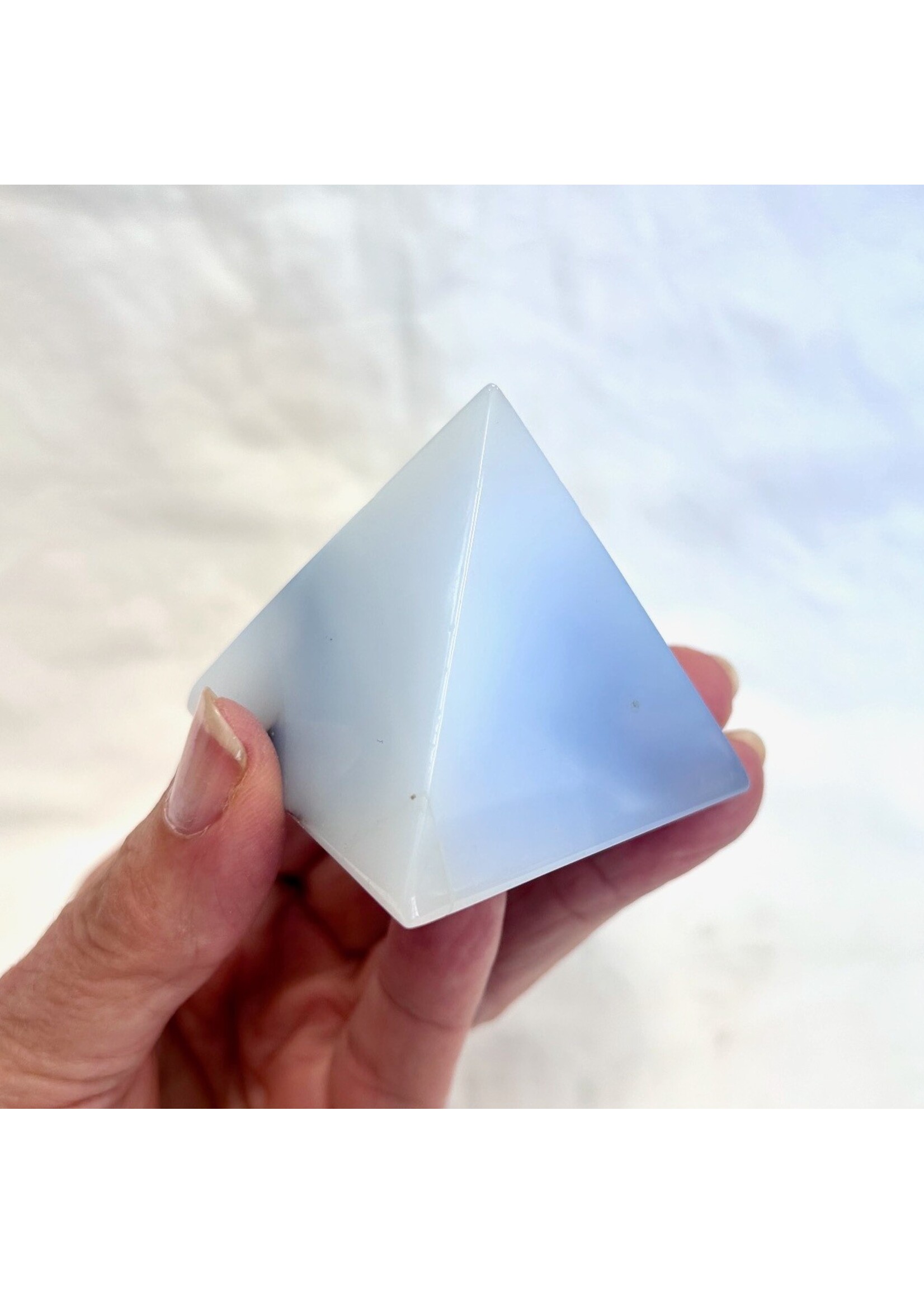 Blue Chalcedony Pyramids