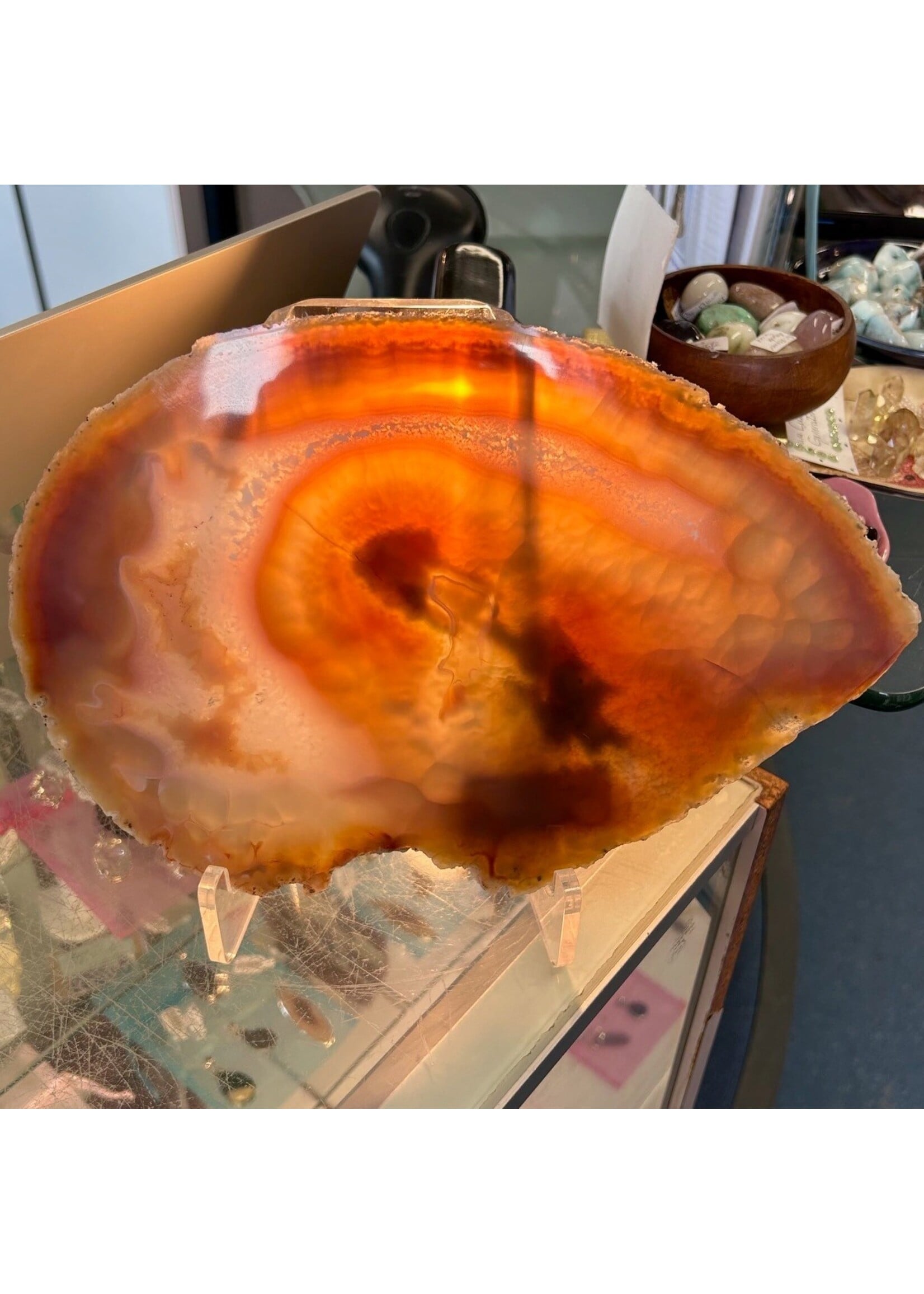 Agate with Quartz Slice