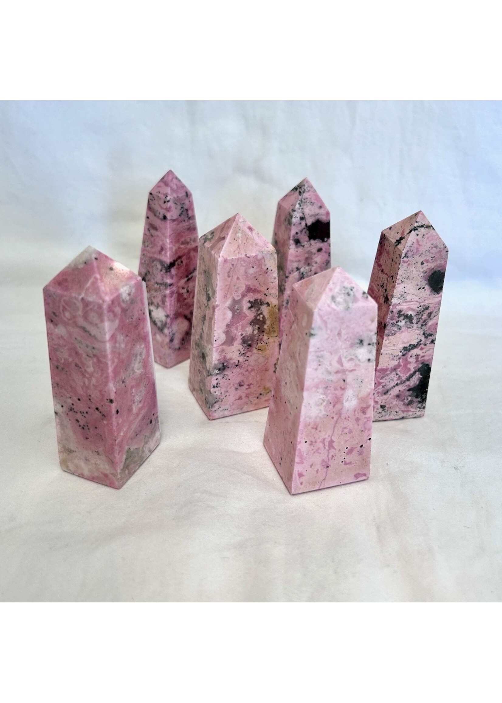 Reserved Rhodonite Obeslisks