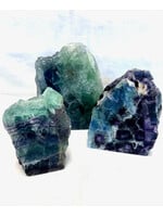 Fluorite Polished Front cut base pieces