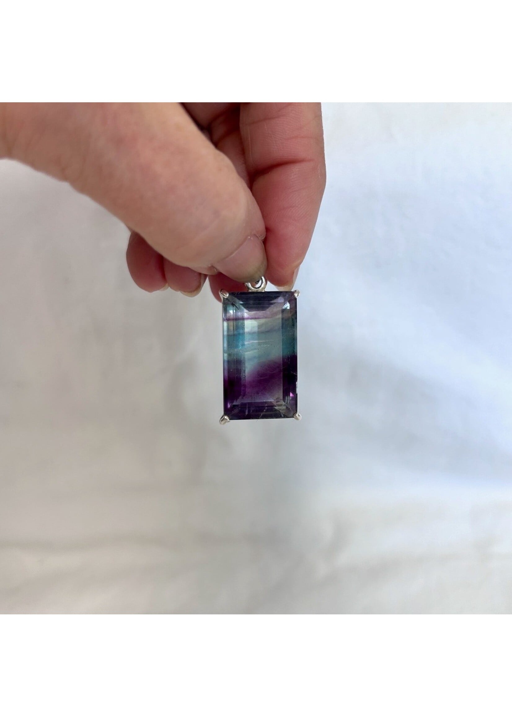 Fluorite Faceted Pendants